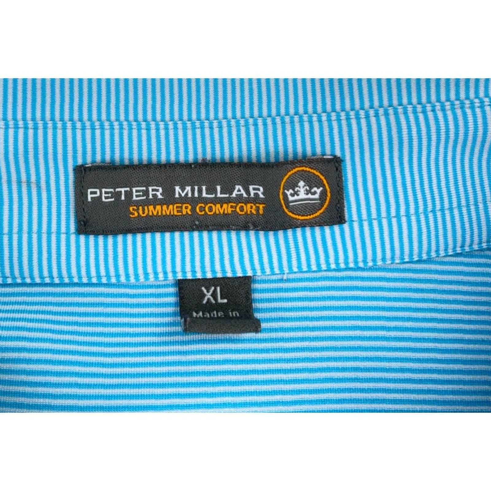 Peter Millar Peter Millar Polo Shirt Men XL Blue Summer Comfort Performance Crown Golf A77 Size US XL / EU 56 / 4 - 3 Thumbnail