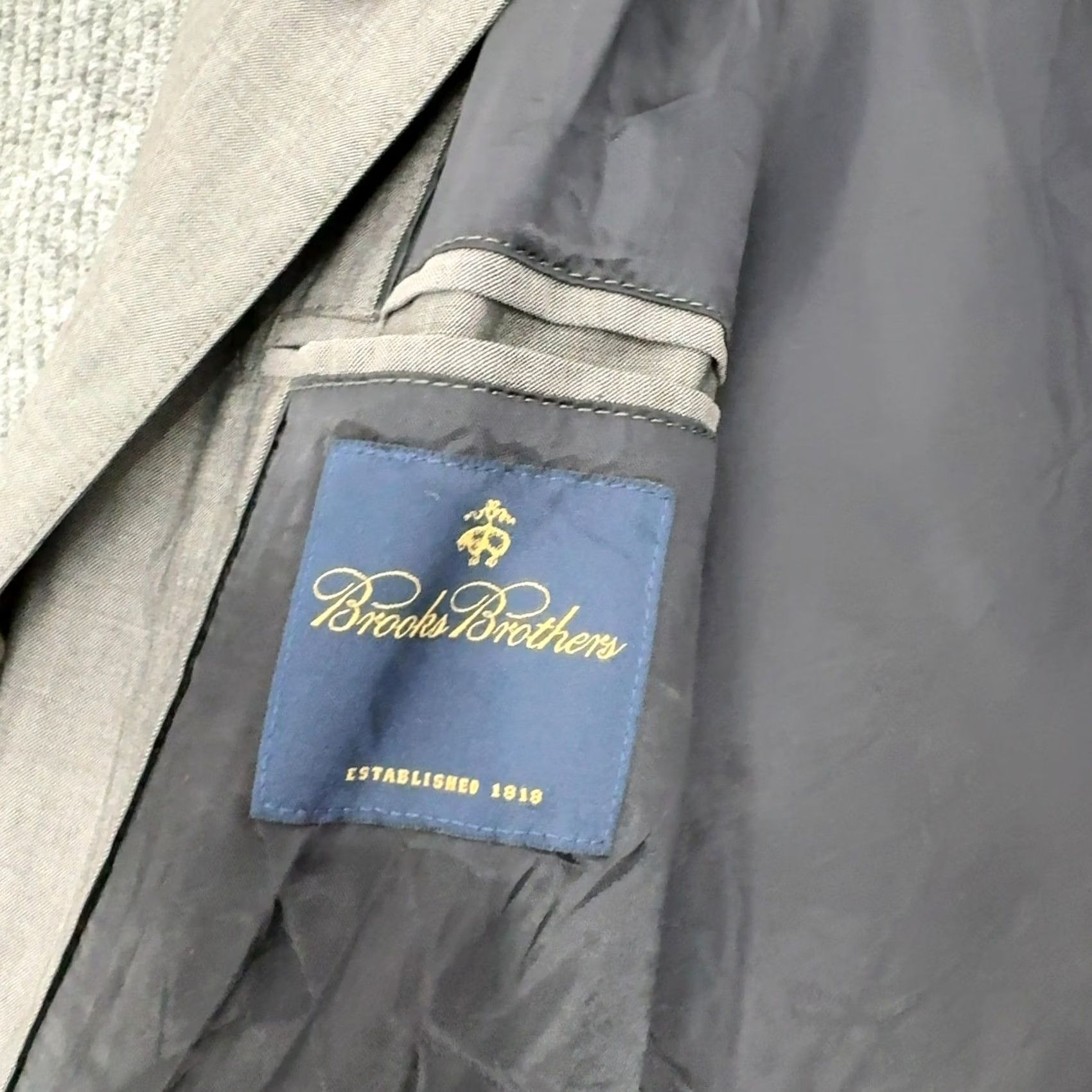 Brooks Brothers Brooks Brothers Trench Coat Men XL Grey Wool Mohair Loro Piana Storm System Water Resistant Windproof Long Coat Classic Luxury Form al Business Travel Size US XL / EU 56 / 4 - 7 Thumbnail