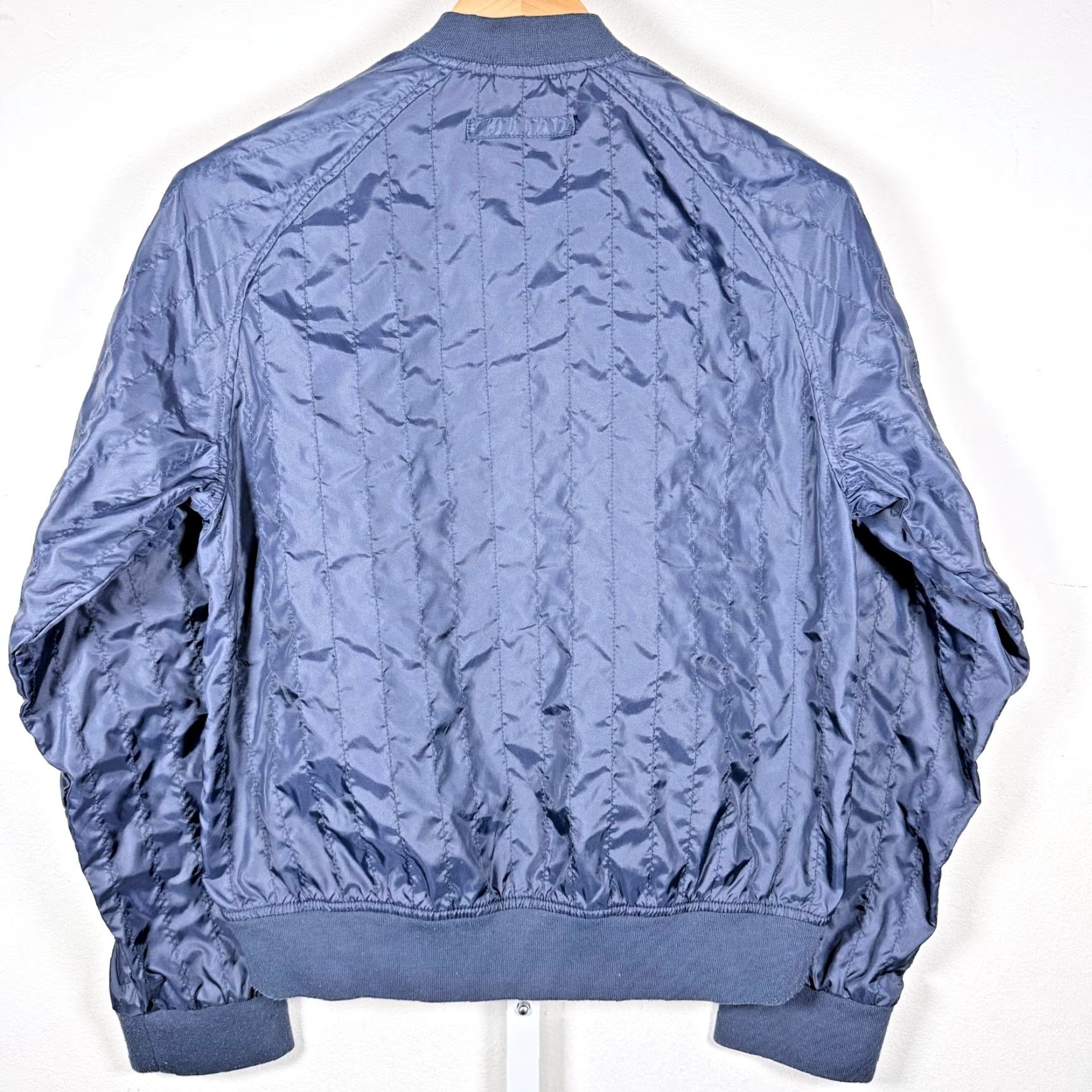 Armani Exchange Armani Exchange Jacket Mens Bomber Navy Blue Full Zip Quilted Nylon Jacket Size US M / EU 48-50 / 2 - 6 Thumbnail