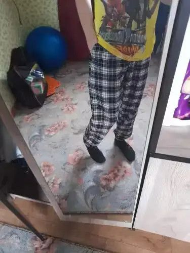Other Lightweight Plaid Pants Men Hip Hop Oversized Casual Pants Size US 31 - 3 Thumbnail