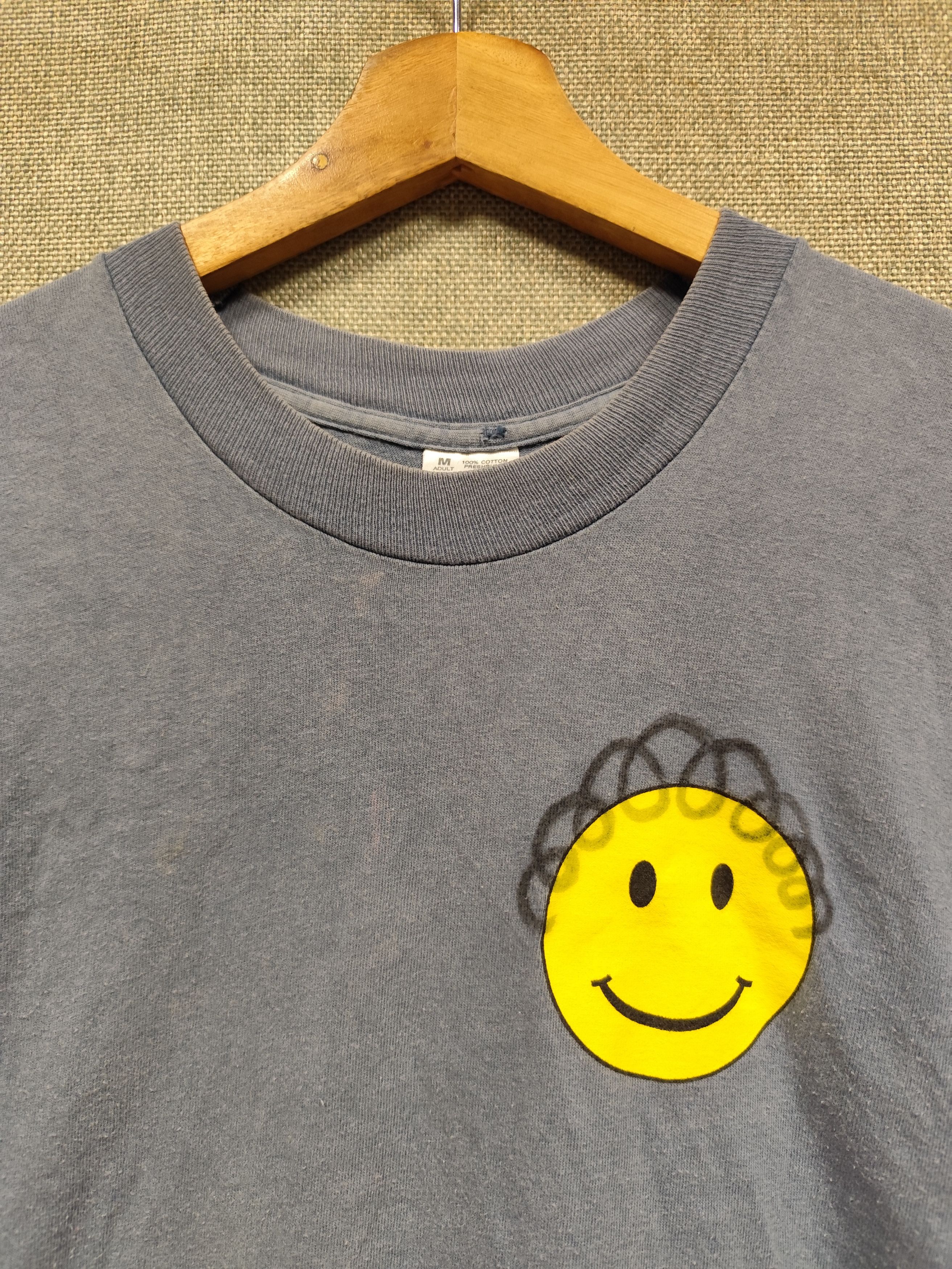 Fruit Of The Loom vintage 90s t shirt smiley face Size US M / EU 48-50 / 2 - 7 Thumbnail