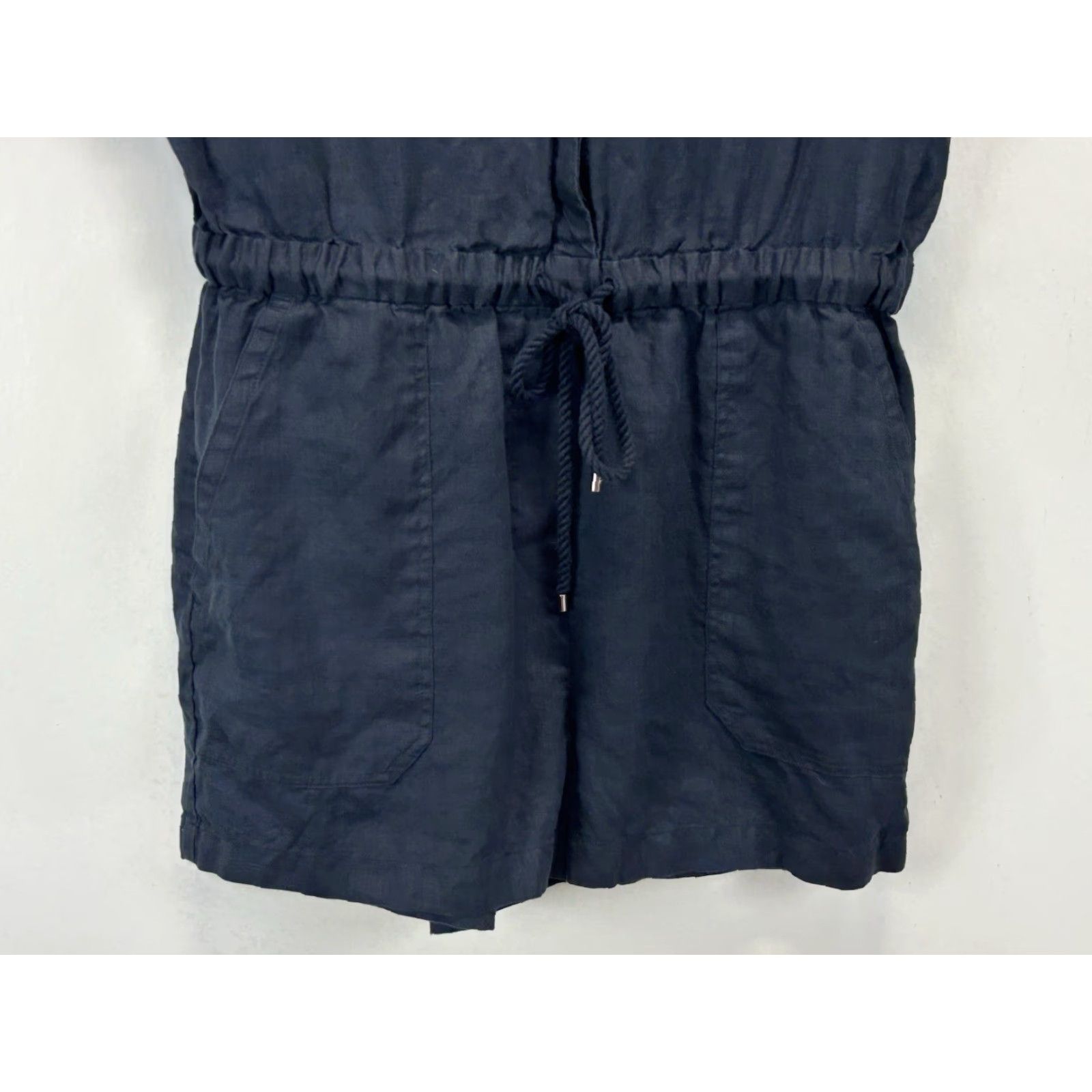 Ralph Lauren VINTAGE Lauren Ralph Lauren Women’s Linen Shorts Jumpsuit Sz 10 Navy Blue Casual Summer Beach Size 32" / US 10 / IT 46 - 3 Thumbnail
