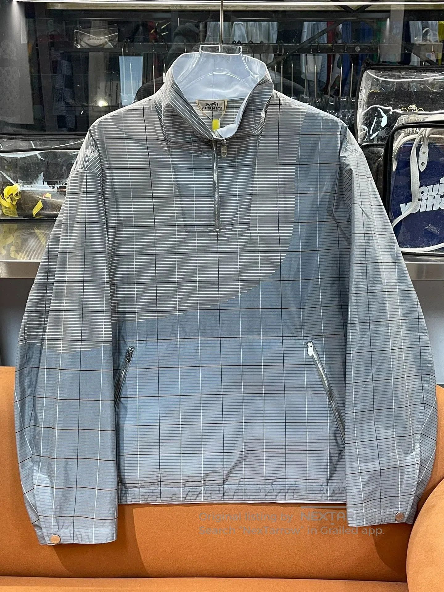 Hermes Hermes Men's Gray Checkered Jacket. Size US M / EU 48-50 / 2 - 1 Thumbnail