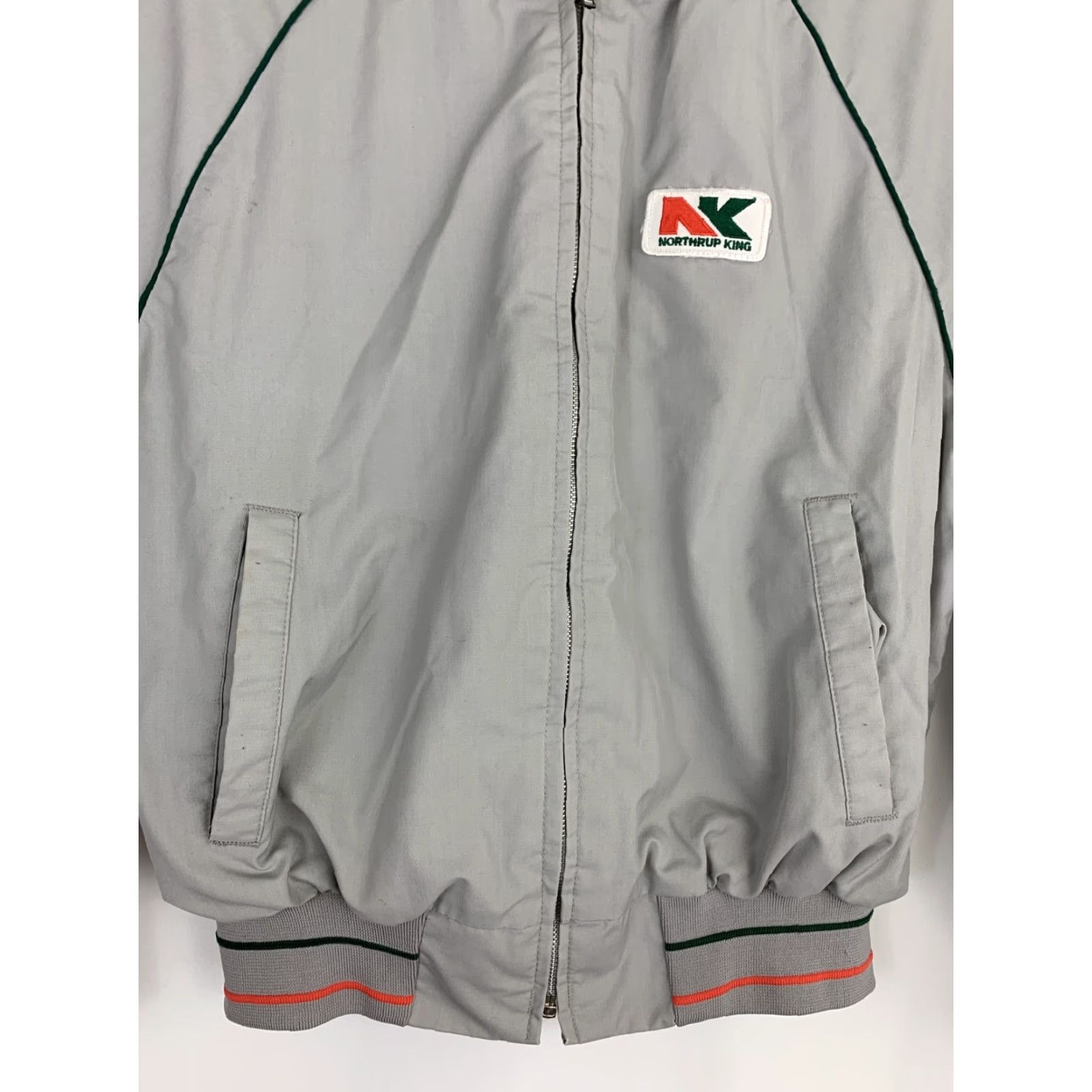 Vintage VINTAGE King Louie Pro Fit Bomber Jacket Full Zip Up Gray Mens Large 26” 26” 27” Jacket Size US L / EU 52-54 / 3 - 4 Thumbnail