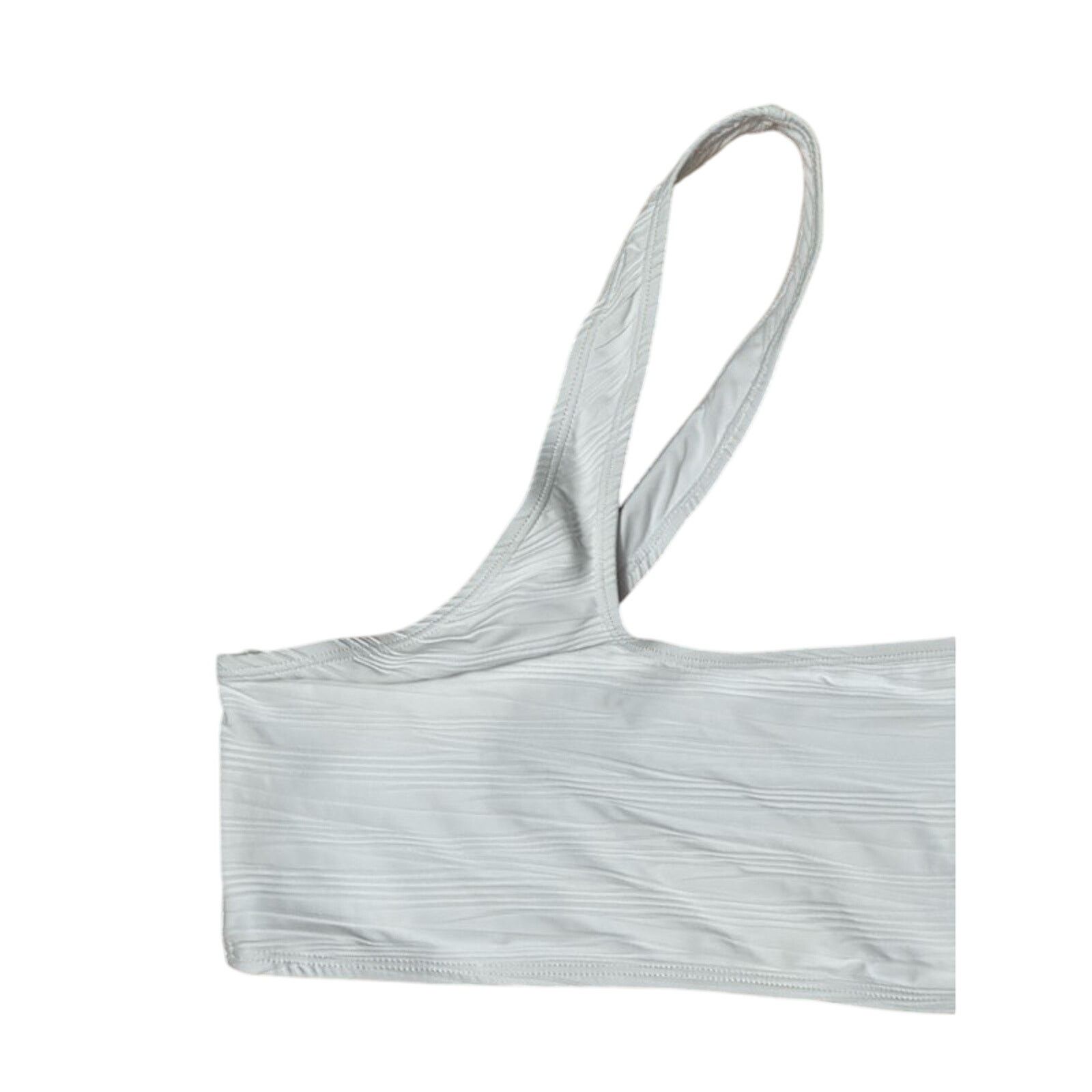 Topshop Topshop Bikini Swim Top One Shoulder Asymmetric White 8 NWOT Size ONE SIZE - 2 Thumbnail