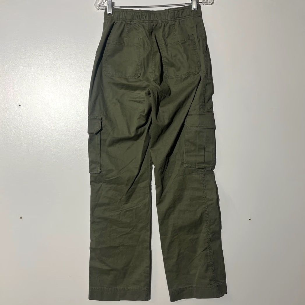 Abercrombie & Fitch Abercrombie & Fitch Curve Love Olive Green Straight Cargo Pants Women 25 Regular Green 25 Womens Cargo Pants Size 42" / US 20 - 4 Thumbnail