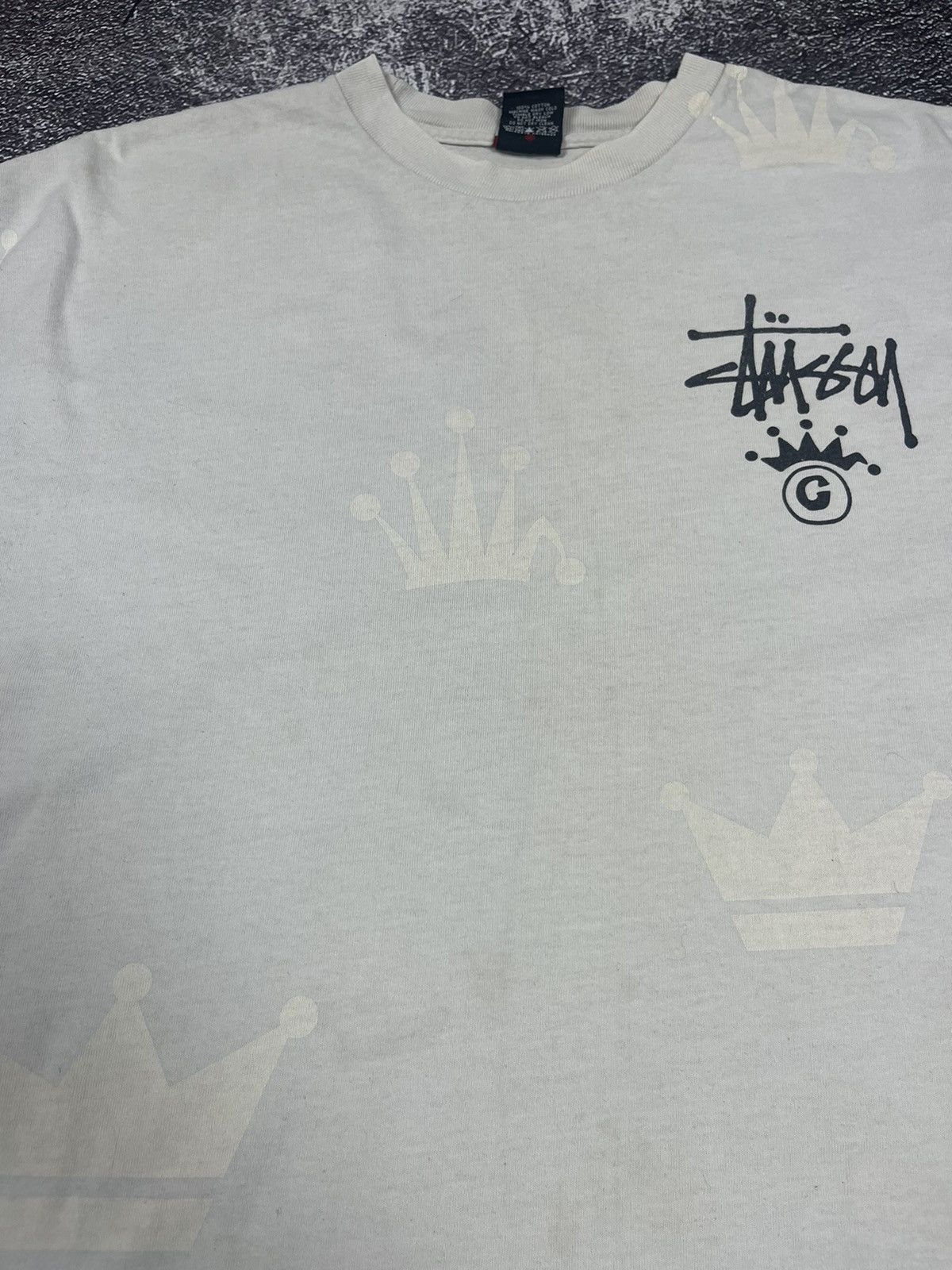 Stussy ‼️RARE‼️VINTAGE STUSSY CROWN MULTILOGO MONOGRAM T-SHIRT TEE🔥 Size US XL / EU 56 / 4 - 6 Thumbnail