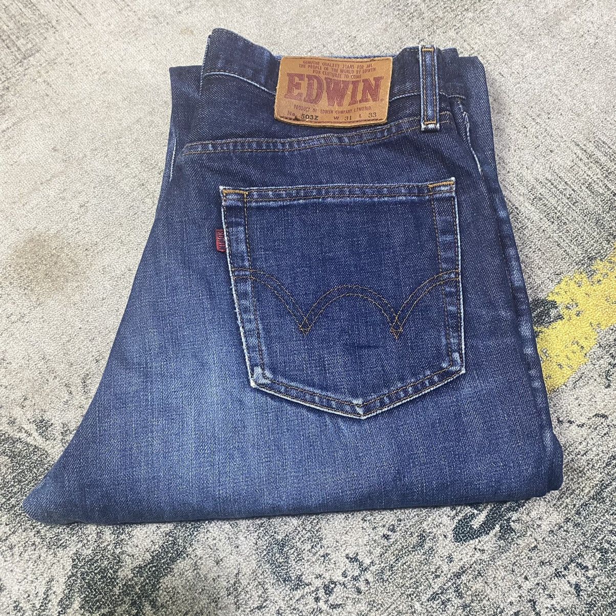 Edwin × Jean × Vintage Vintage Edwin 503 Distressed Mud Wash Faded Jeans Pants W31 Size US 31 - 4 Thumbnail