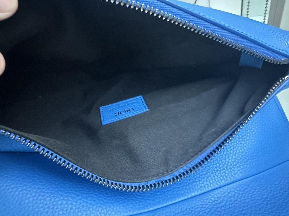 Dior Dior Blue Grained Leather Saddle Bag Size ONE SIZE - 8 Thumbnail