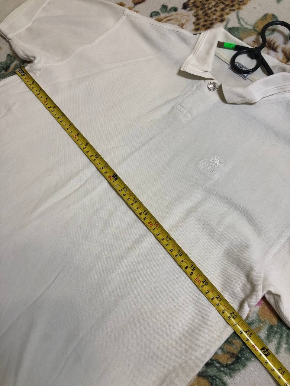 Versace Vintage Versace Sport Tennis White Tshirt polo Size US L / EU 52-54 / 3 - 9 Thumbnail