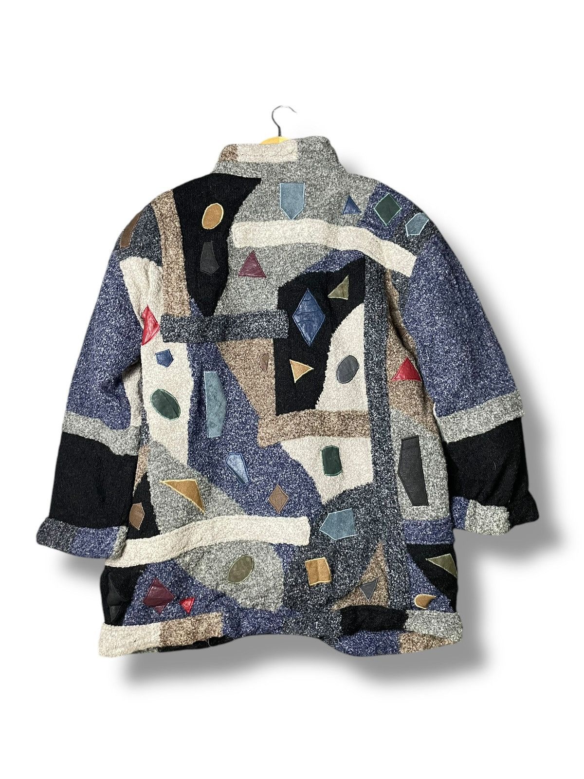 Japanese Brand × Vintage KARINCA Brand Knit-wool Abstract Jacket (73) Size US M / EU 48-50 / 2 - 8 Thumbnail