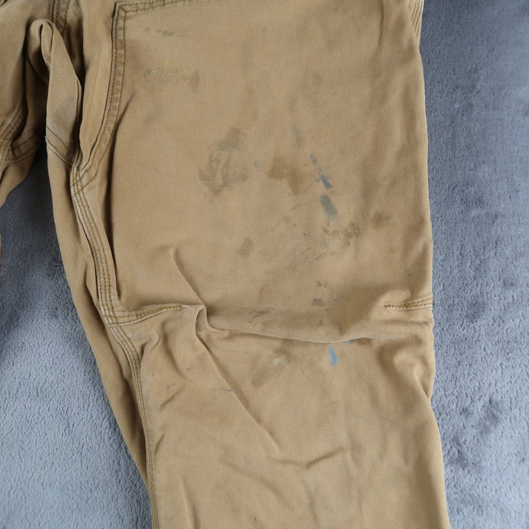 Carhartt VINTAGE Carhartt Double Knee Carpenter Pants Mens 38x32 Khaki Canvas Workwear Size US 38 / EU 54 - 4 Thumbnail