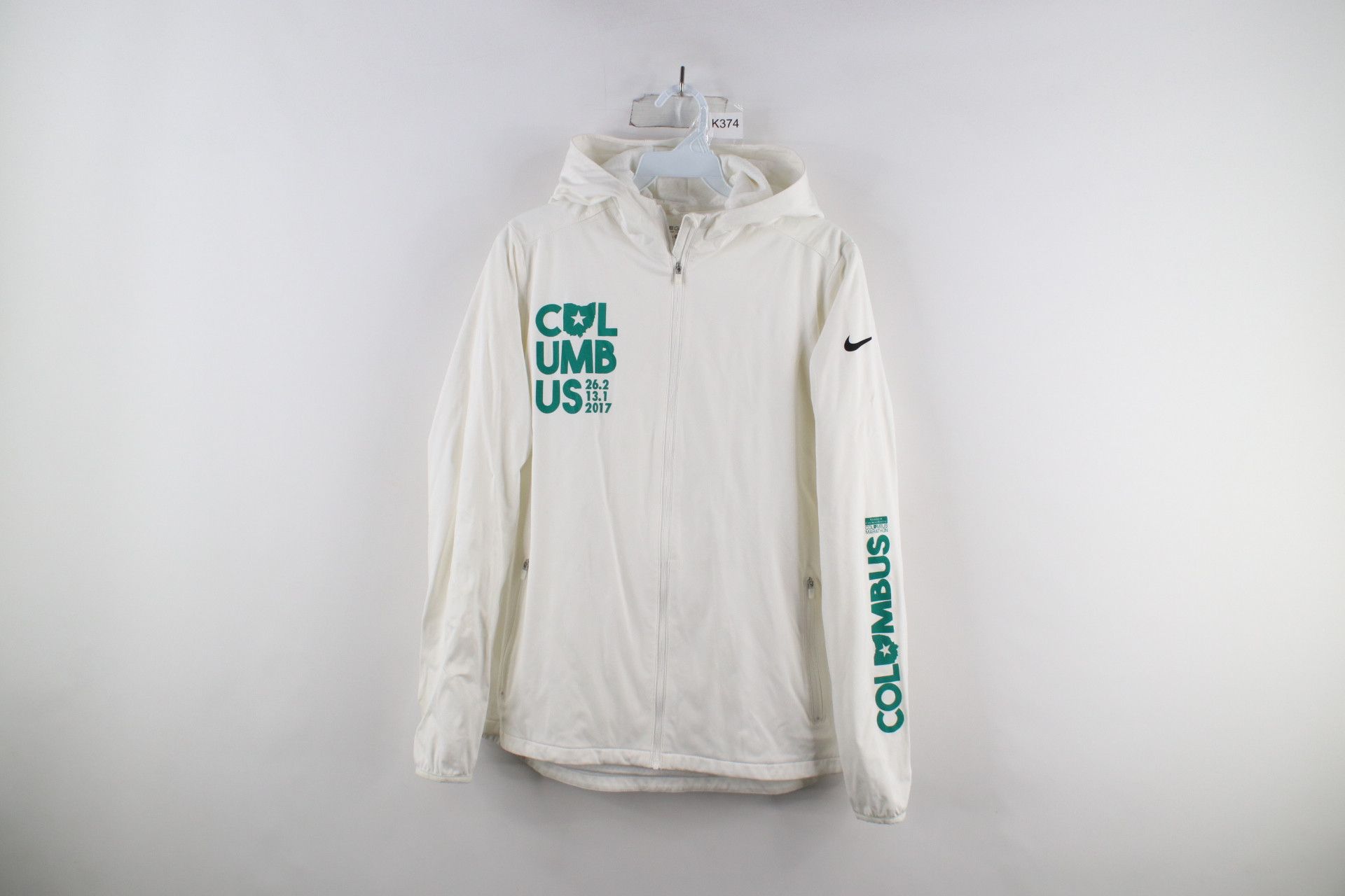 Nike Golf Marathon Shield Full Zip Hooded Wind Jacket White