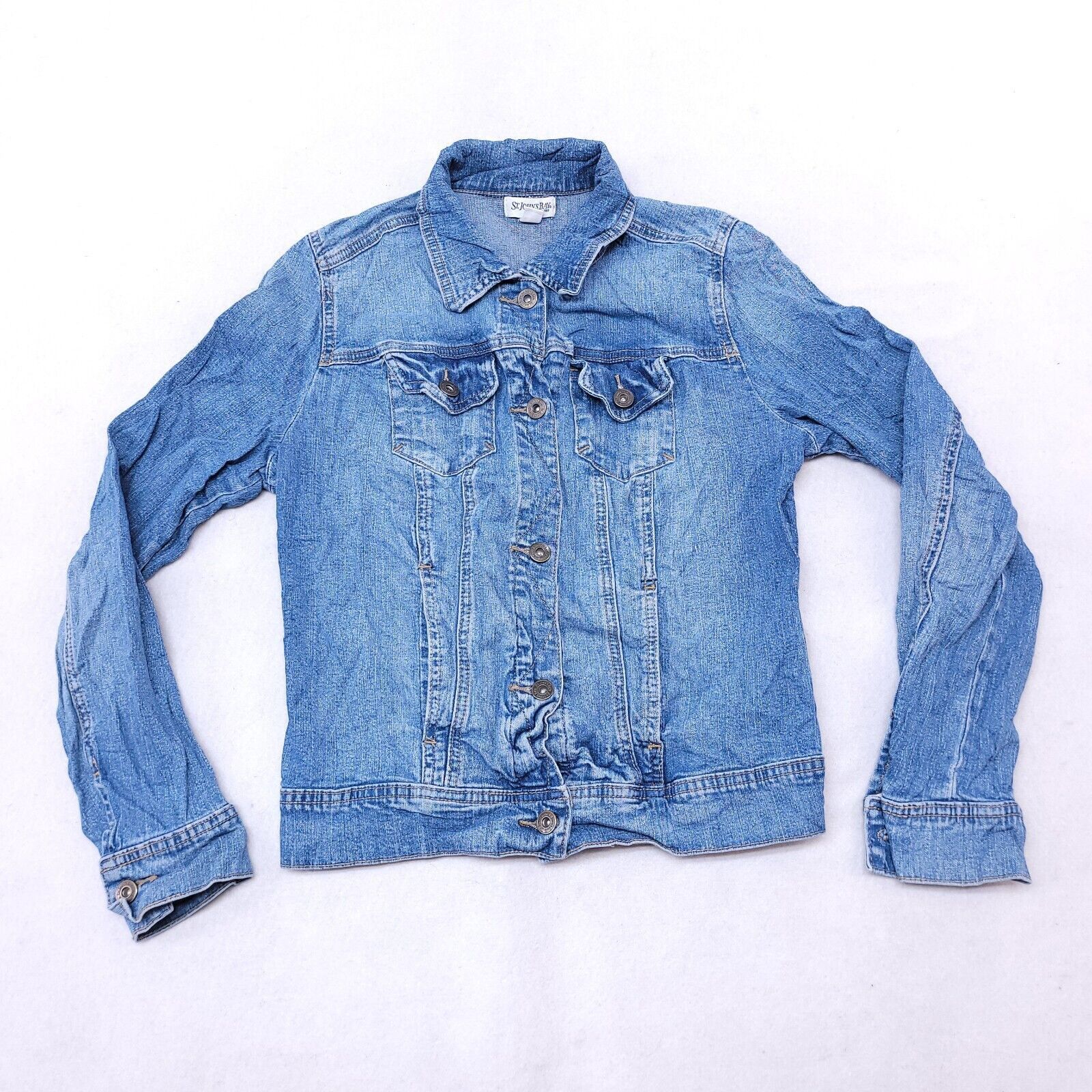 St. Johns Bay St Johns Bay Button Up Jean Jacket Womens Size Small S Blue Size S / US 4 / IT 40 - 2 Thumbnail