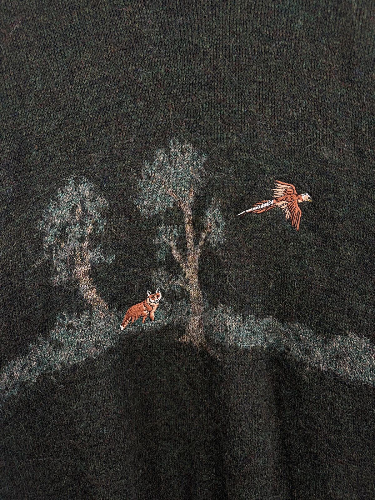 Carlo Colucci 🇬🇧 Vintage 90s Peter Gribby Hunting Sweater Retro Rare Size US XL / EU 56 / 4 - 4 Thumbnail