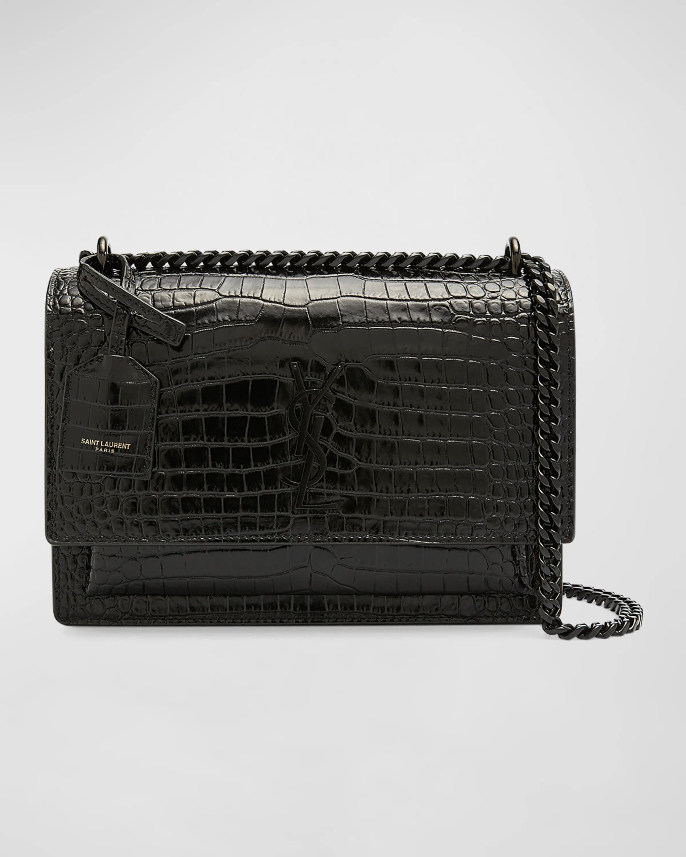 Saint Laurent Paris o1b1hav110724 Size: OS / Sunset Medium Leather Bag in Black Size ONE SIZE - 1 Thumbnail