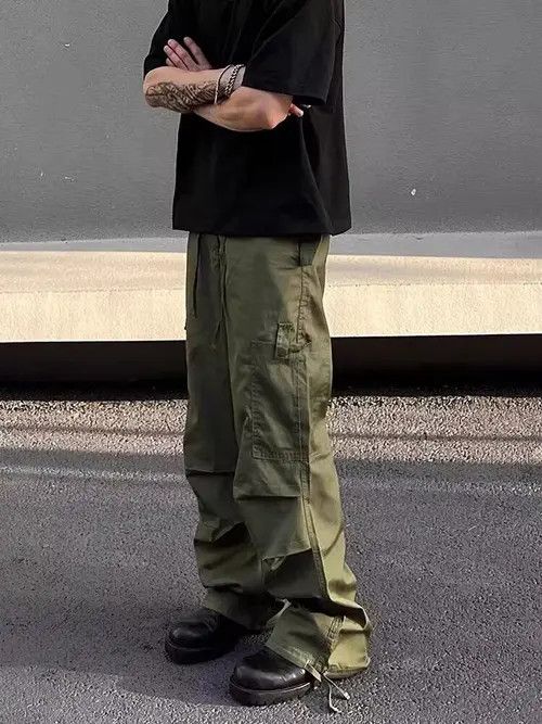 VIBE Vintage paratrooper green rare cargo trousers Size US 34 / EU 50 - 4 Thumbnail