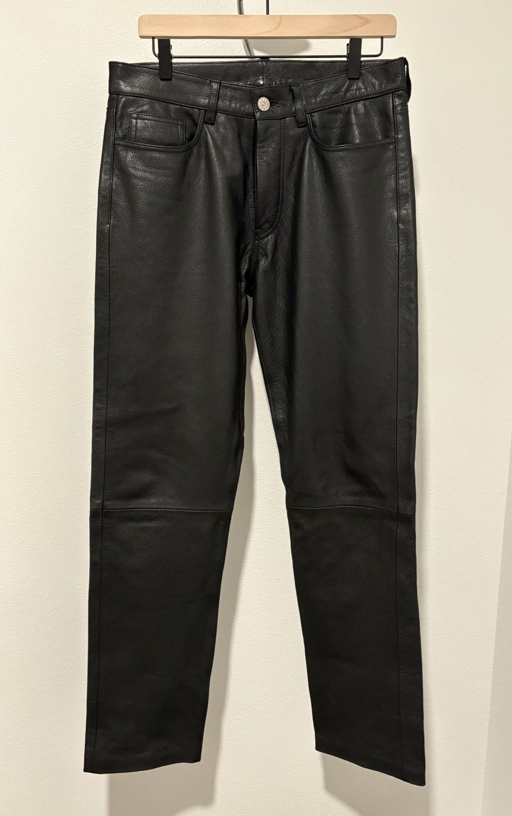 Sunflower Straight Leather Trouser Size US 31 - 1 Thumbnail