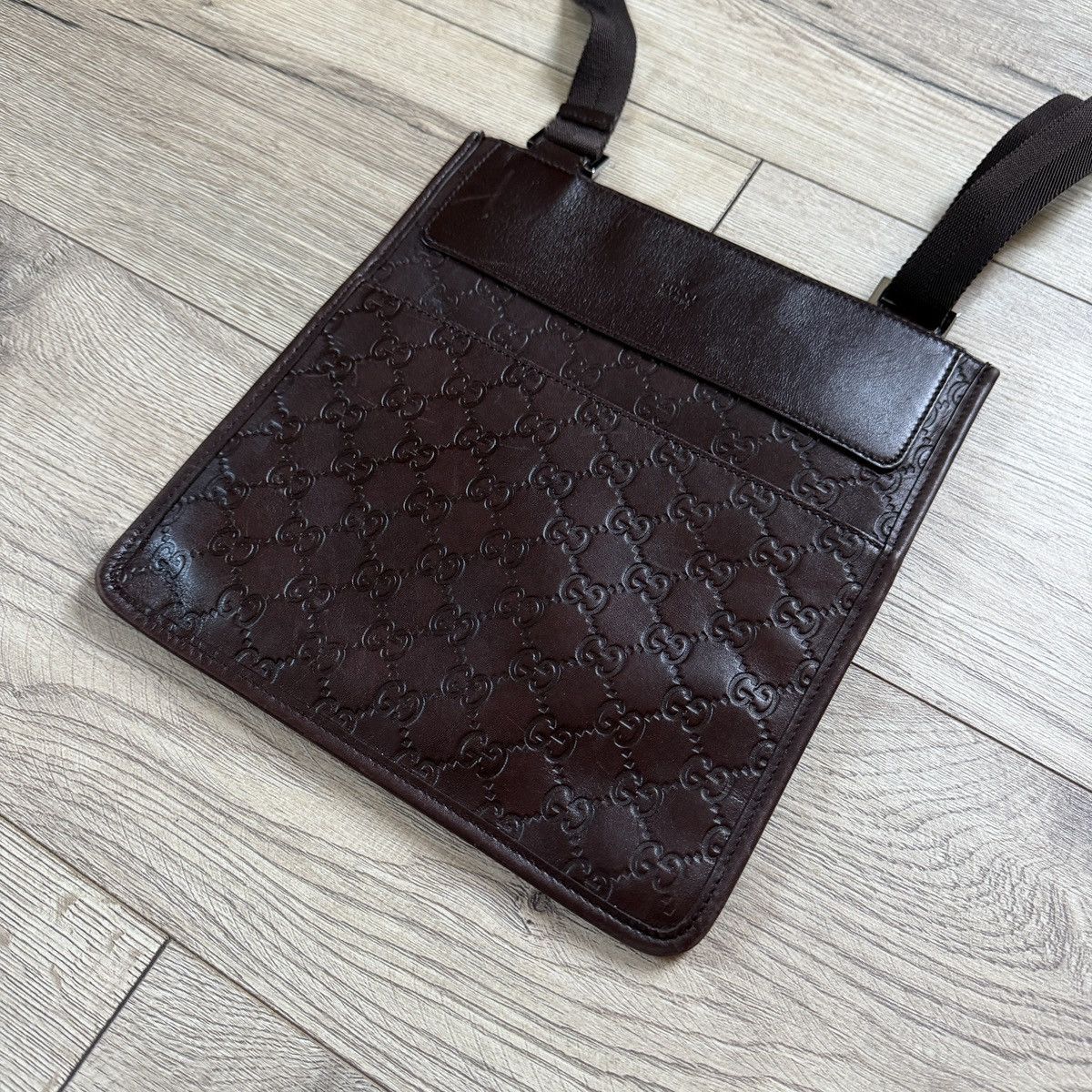 Gucci Gucci Guccissima Crossbody Shoulder Bag Brown Leather Size ONE SIZE - 4 Thumbnail