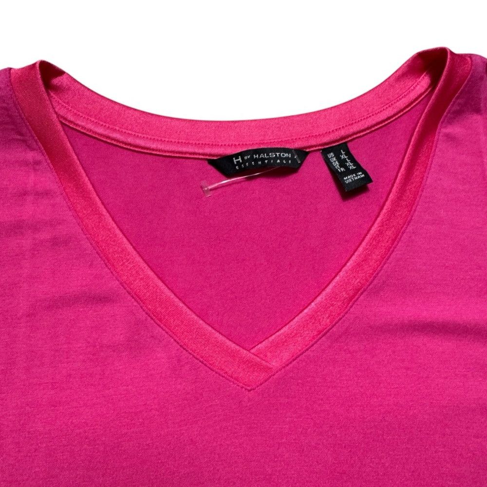 Halston New H by Halston Essentials Pink V-Neck Tunic Top A353391 S Size L / US 10 / IT 46 - 9 Thumbnail