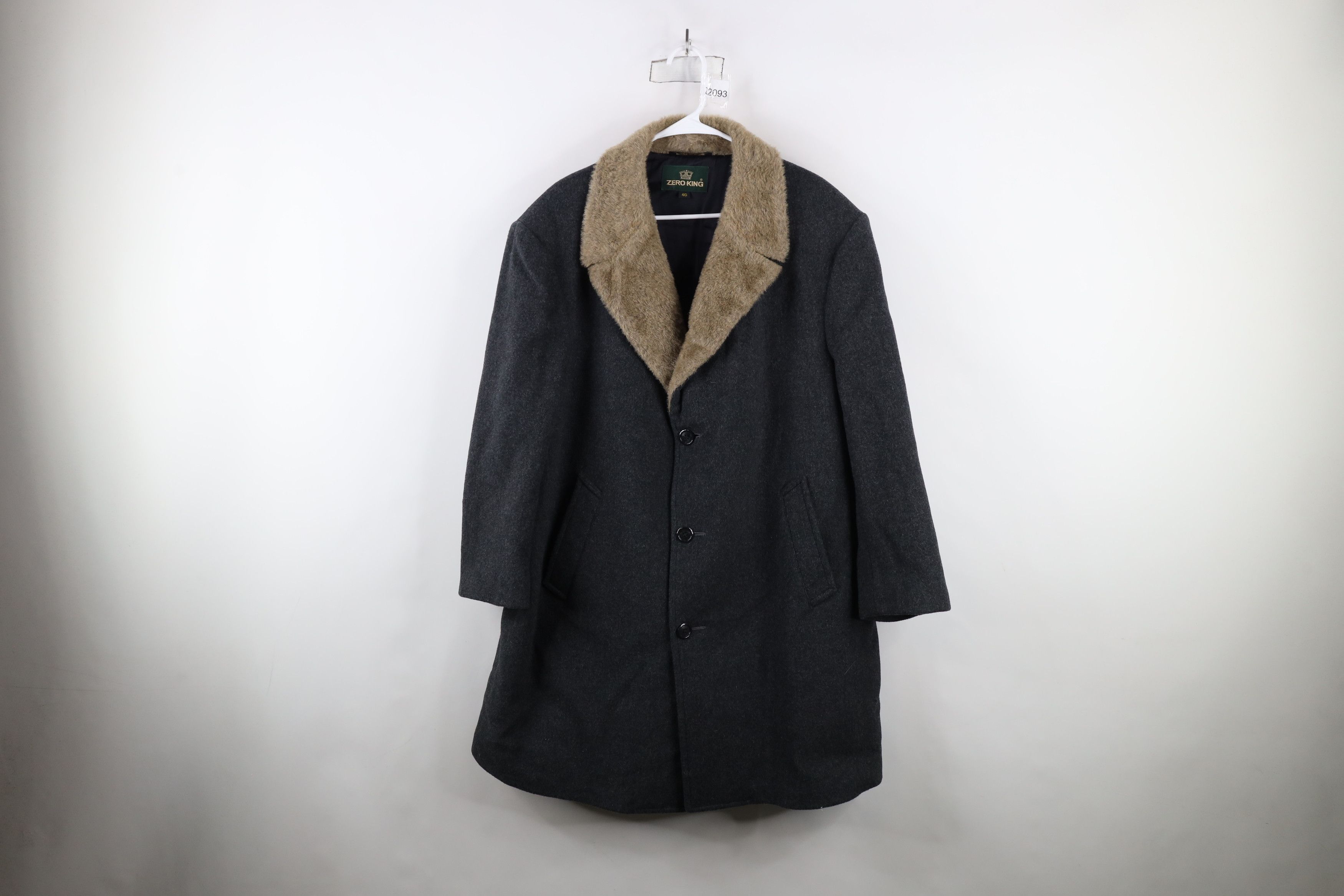 Vintage Vintage 70s Streetwear Overcoat Jacket Charcoal Gray USA Size US XL / EU 56 / 4 - 1 Thumbnail
