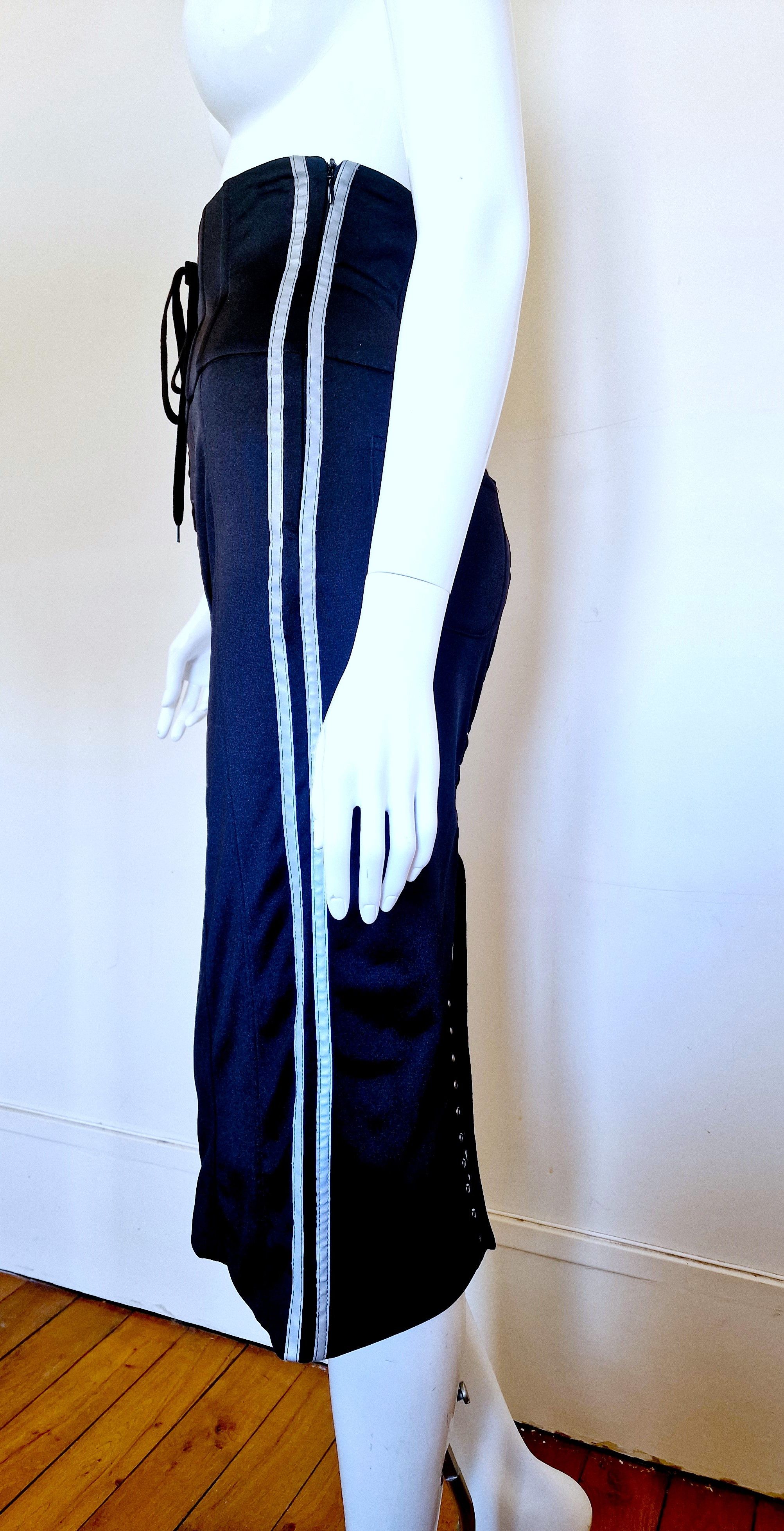 Jean Paul Gaultier D&G Dolce and Gabbana Radio Corset Lace Up High Waist Skirt Size 27" / US 4 / IT 40 - 6 Thumbnail