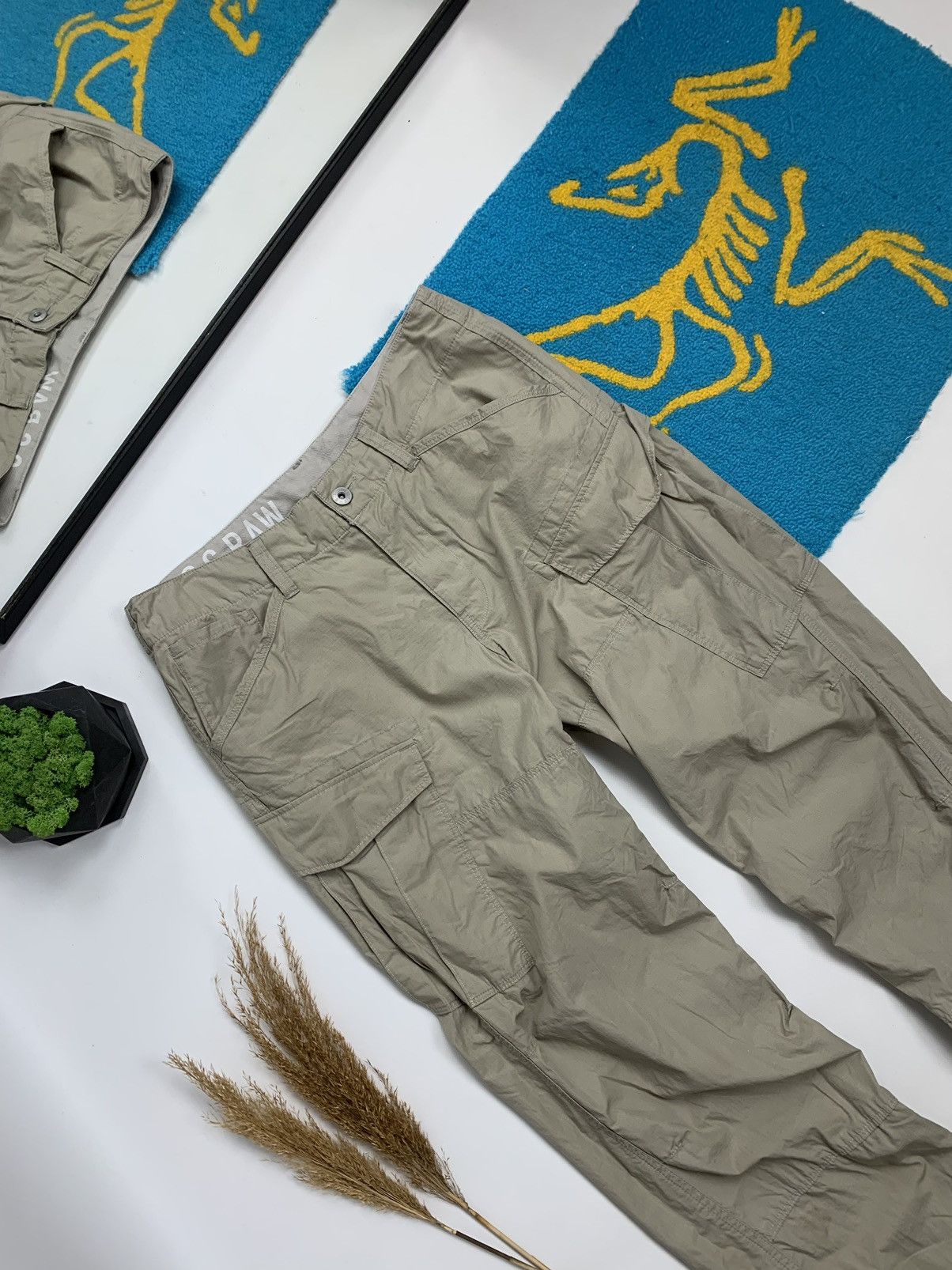 G-Star × Vintage Vintage G-Star RAW Y2K Baggy Cargo Pant Size US 32 / EU 48 - 8 Thumbnail