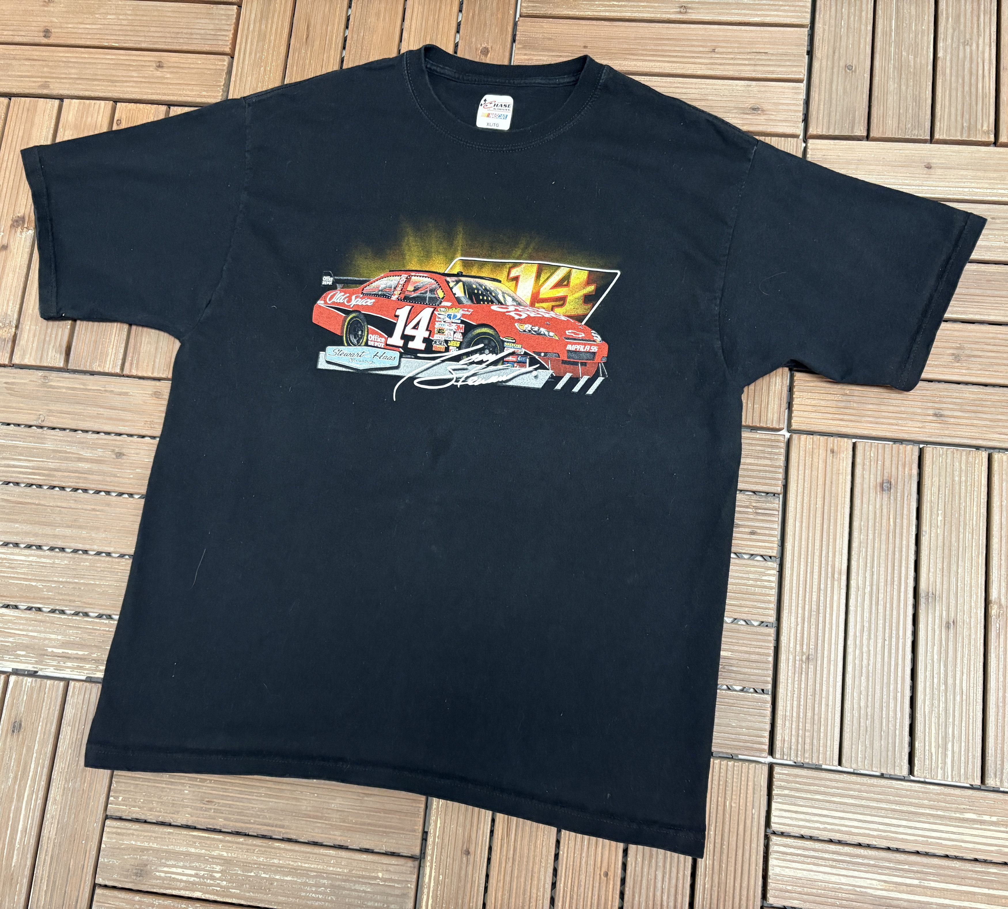 Vintage Tony Stewart Stewart-Haas Racing NASCAR Vintage T-Shirt Tee Size US XL / EU 56 / 4 - 3 Thumbnail