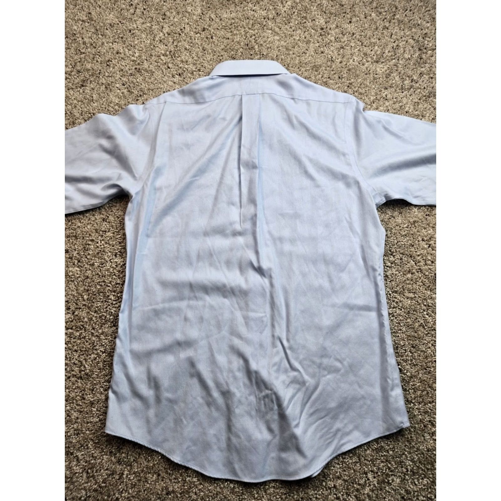 Brooks Brothers Brooks Brothers Regent Dress Shirt 15.5-4/5 Mens Blue Button Up Long Sleeve - Cotton, Non-Iron, Regular Fit, Classic, Casual, Business Size 42R - 7 Thumbnail
