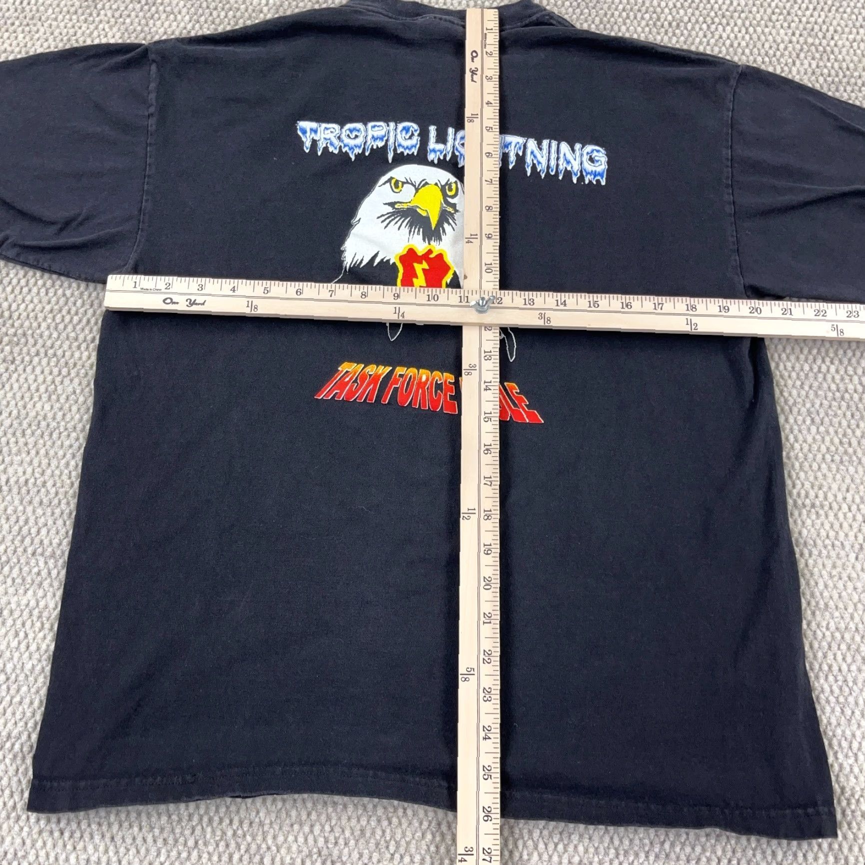 Hanes Vintage Hanes Military T-Shirt Men Large Crew Neck Short Sleeve Black 90s Graphic Print Army Size US L / EU 52-54 / 3 - 6 Thumbnail