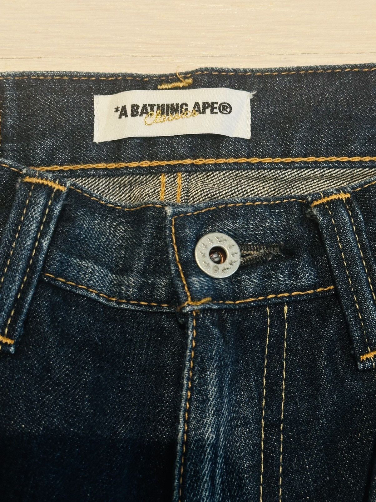 Bape bape head denim jeans size M japan made Size US 33 - 4 Thumbnail