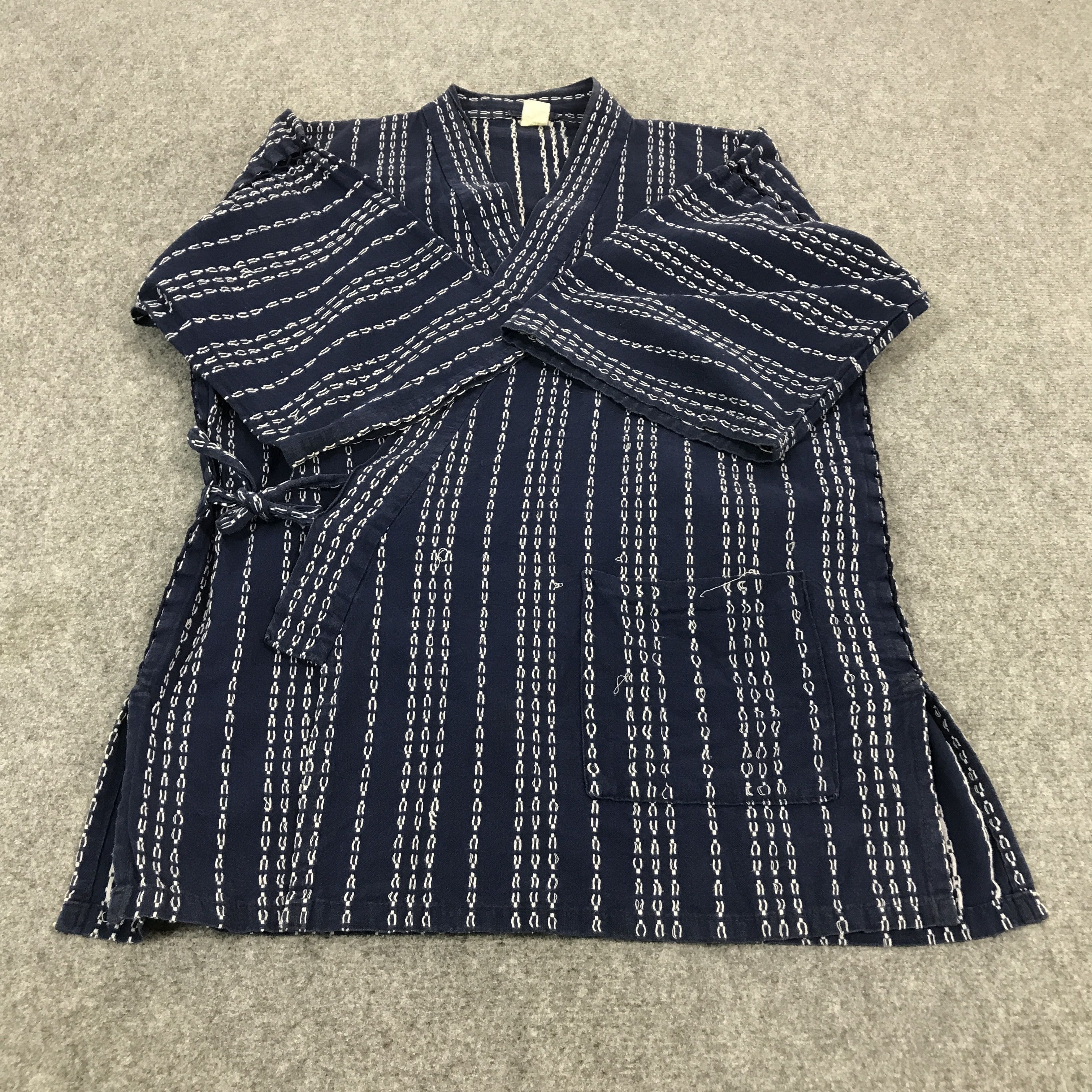 Japanese Brand STRIPED DESIGN JAPANESE KIMONO JACKET Size US L / EU 52-54 / 3 - 5 Thumbnail