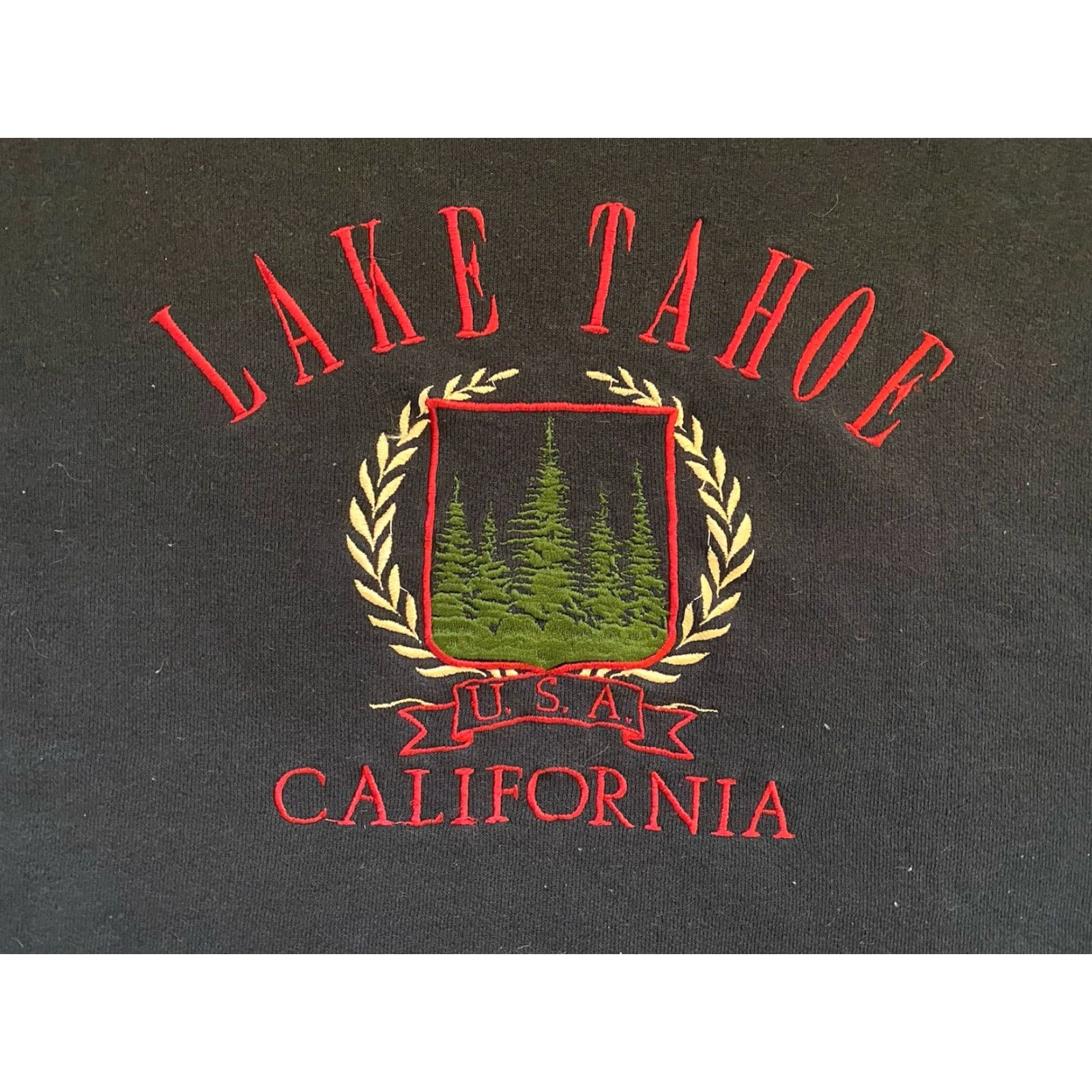 Hanes VINTAGE Hanes Heavyweight Sweatshirt Lake Tahoe California Made In USA Mens L Black Sweatshirt USA Retro 90s Mens Size US L / EU 52-54 / 3 - 5 Thumbnail