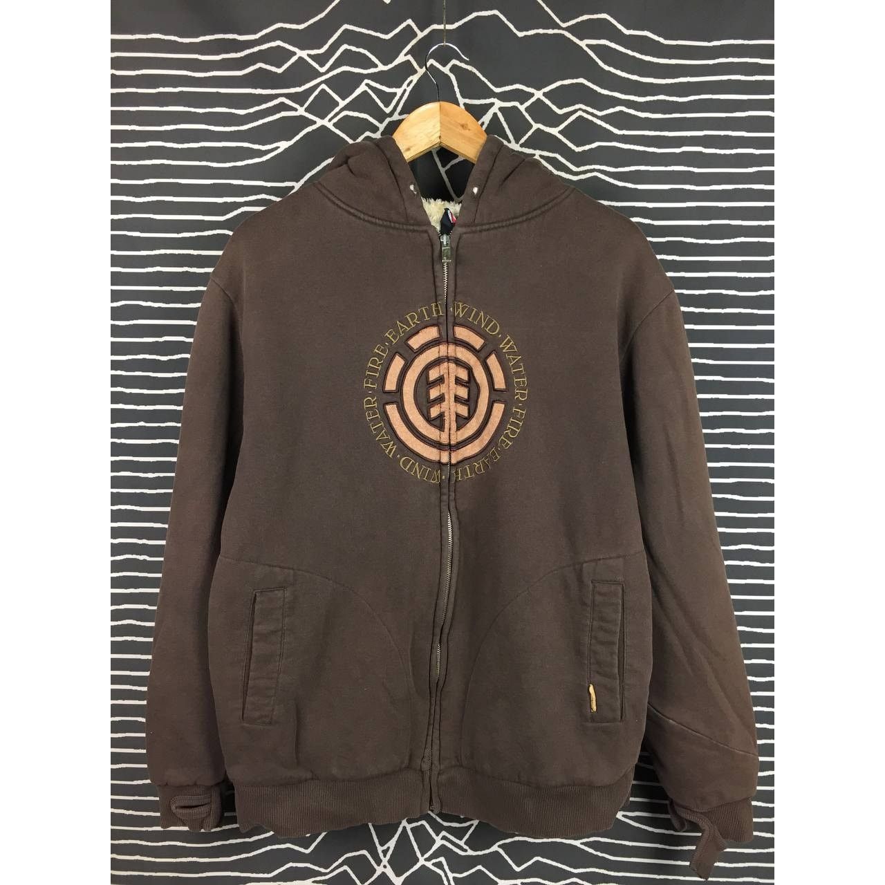 Element Vtg Y2K Element Big Logo Sherpa Fleece Lined Zip-up Hoodie Size US L / EU 52-54 / 3 - 1 Thumbnail