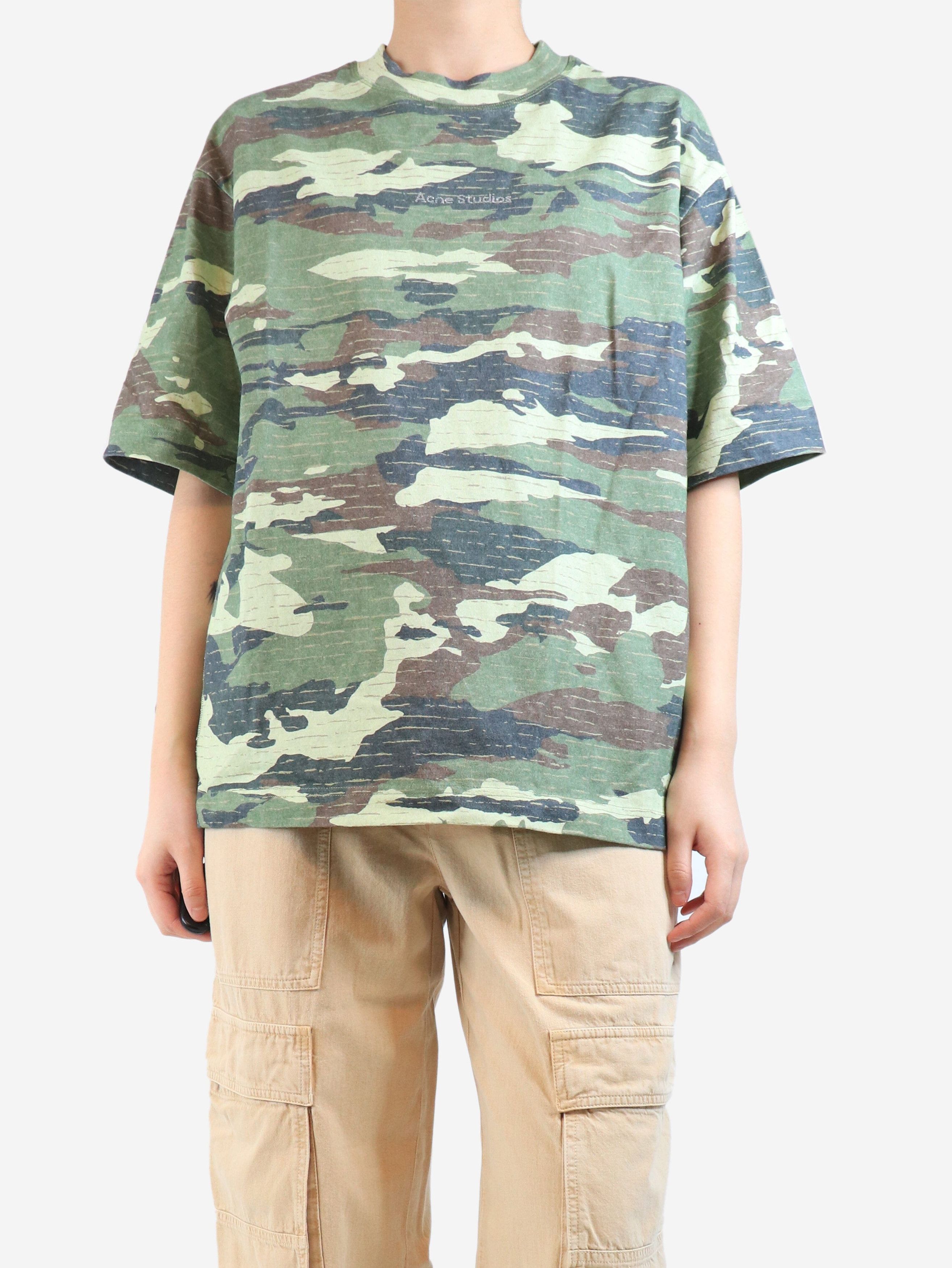 Acne Studios Green camouflage logo t-shirt - S Size S / US 4 / IT 40 - 1 Thumbnail