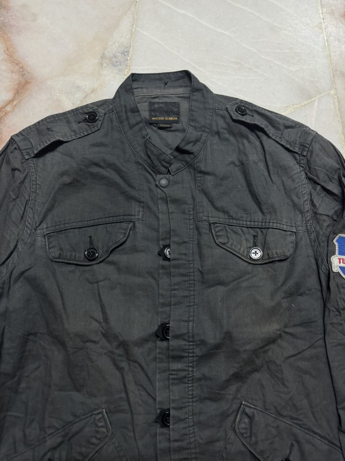 Hysteric Glamour 90s SAMPLE💥HYSTERIC GLAMOUR SHIRT MULTIPOCKET DISTRESS FADE Size US M / EU 48-50 / 2 - 2 Thumbnail