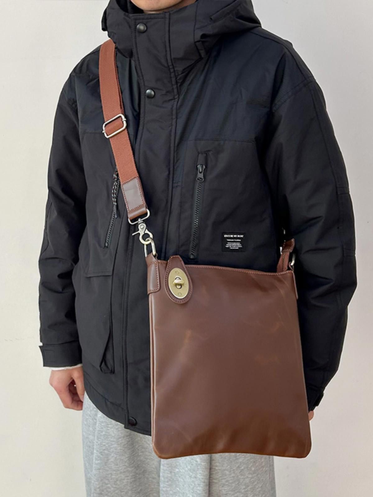 Other Stylish Brown Leather Crossbody Bag Size ONE SIZE - 3 Thumbnail