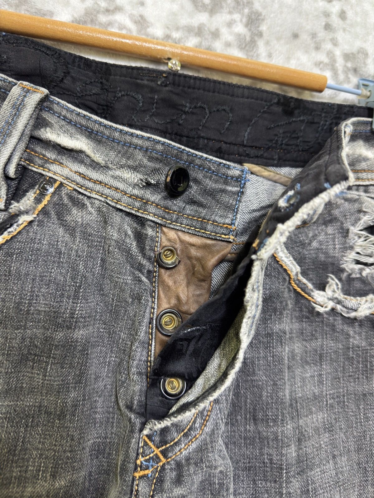 Diesel Vintage Diesel Industry Distressed Ripped Claw Mark Denim Size US 30 / EU 46 - 9 Thumbnail