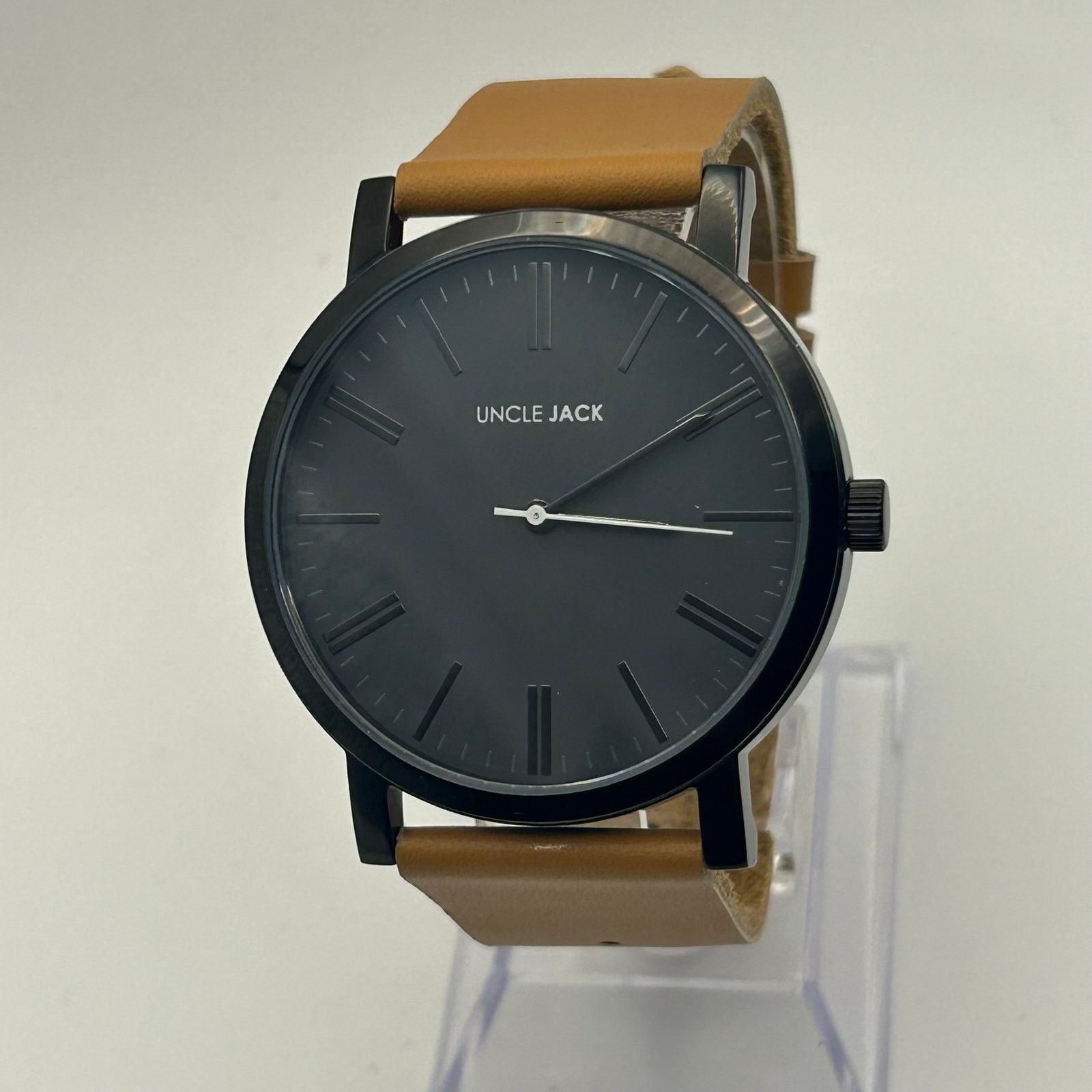 Other Uncle Jack Black Case Tan Genuine Leather Men’s Watch Size ONE SIZE - 2 Thumbnail