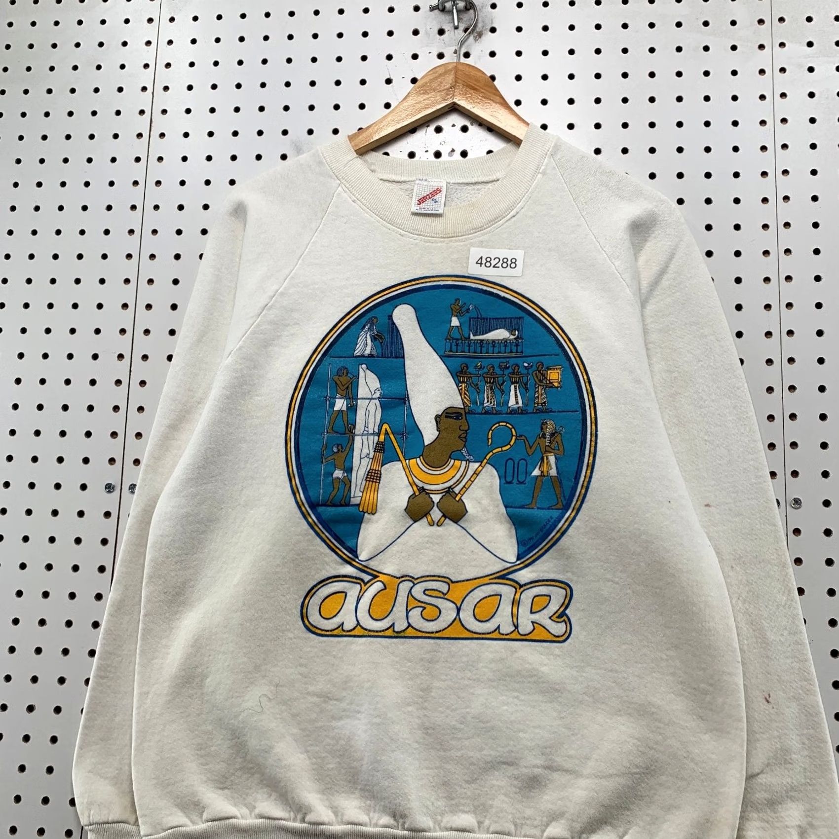 Jerzees VINTAGE Ausar Sweatshirt Mens XL White Nike Shirt Size US XL / EU 56 / 4 - 4 Thumbnail