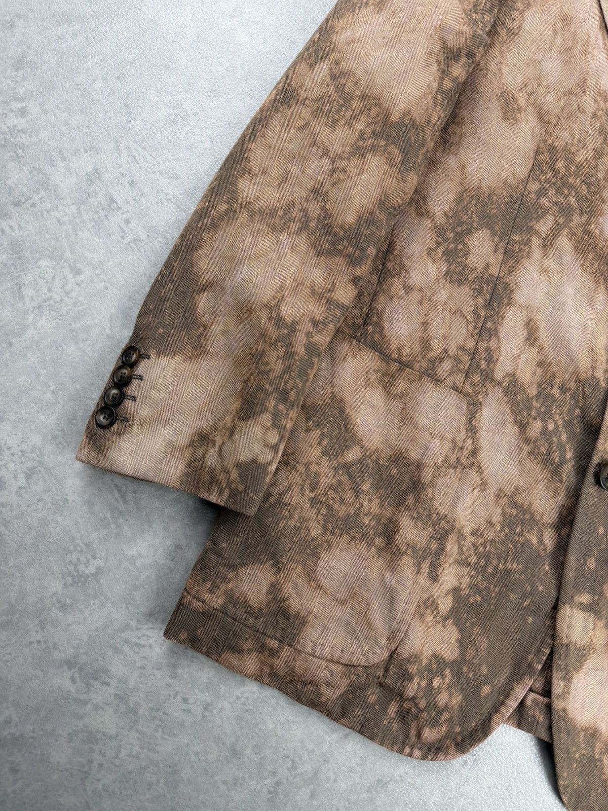Fay Fay Linen Blazer Custom Hand Bleached Herringbone Size 50 Size US M / EU 48-50 / 2 - 3 Thumbnail