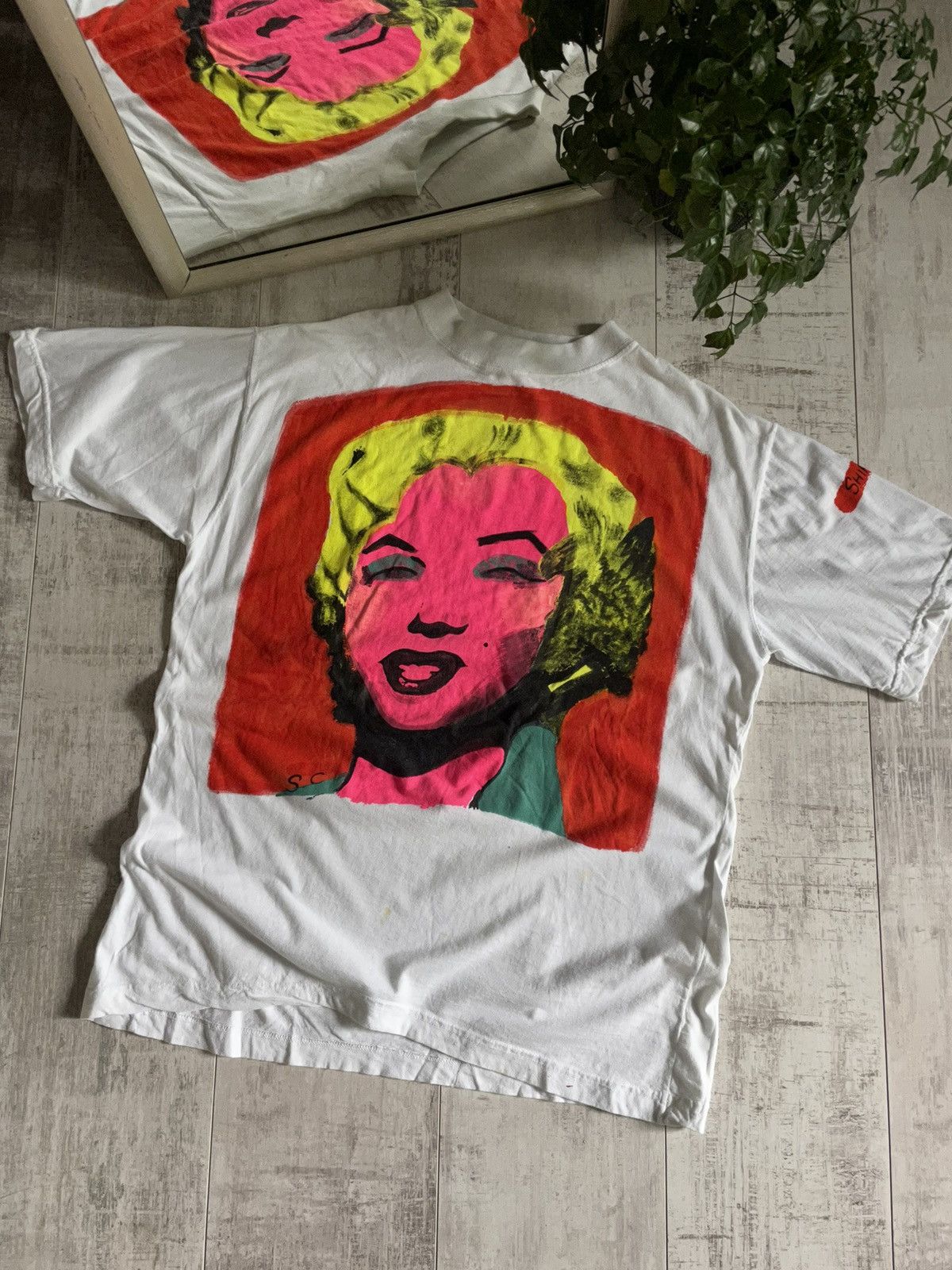 Vintage Vintage 90’s Marilyn Monroe T-Shirt Art Face RARE Size US M / EU 48-50 / 2 - 3 Thumbnail