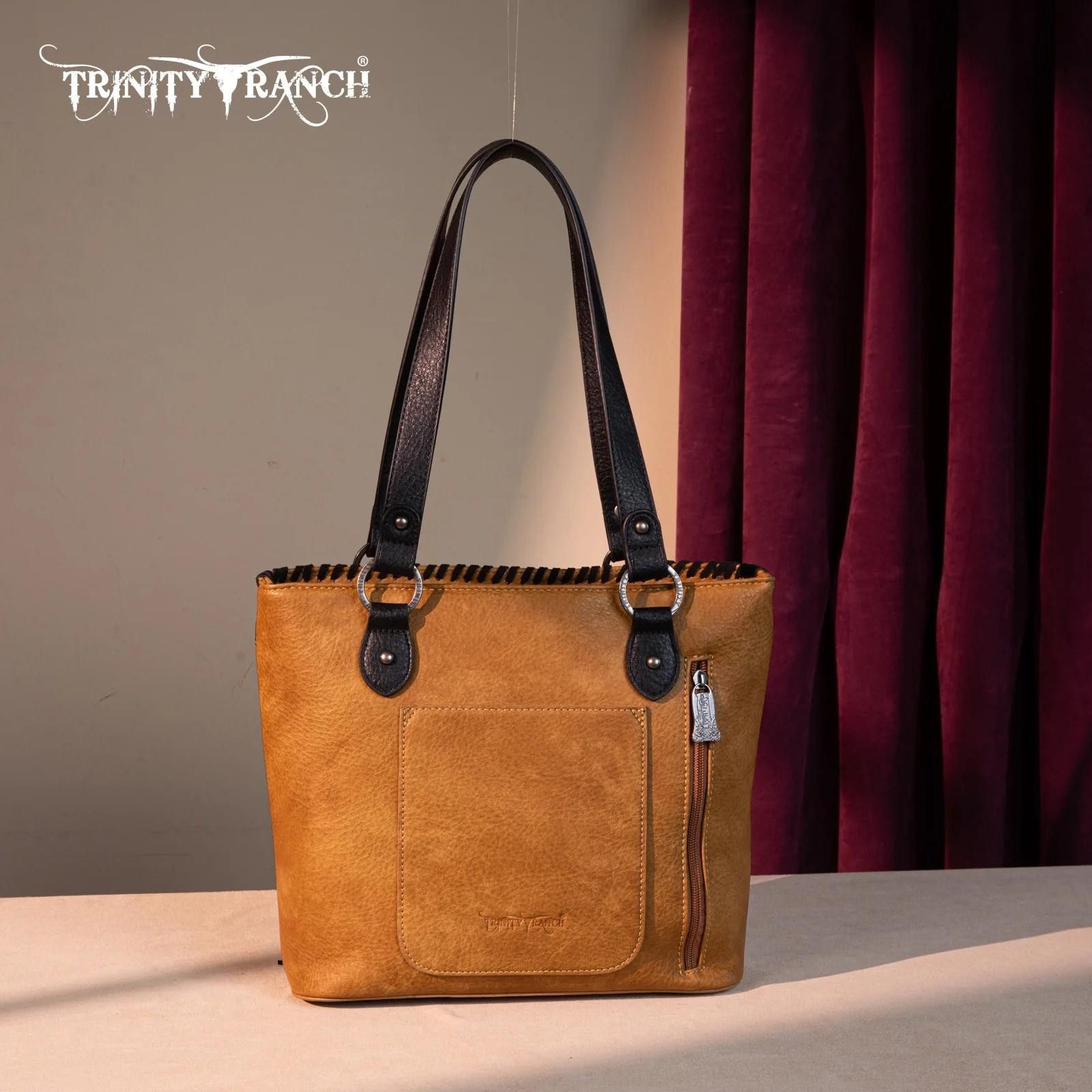 Designer Trinity Ranch Leather Tote Bag - Stylish Durable Design Size ONE SIZE - 5 Thumbnail