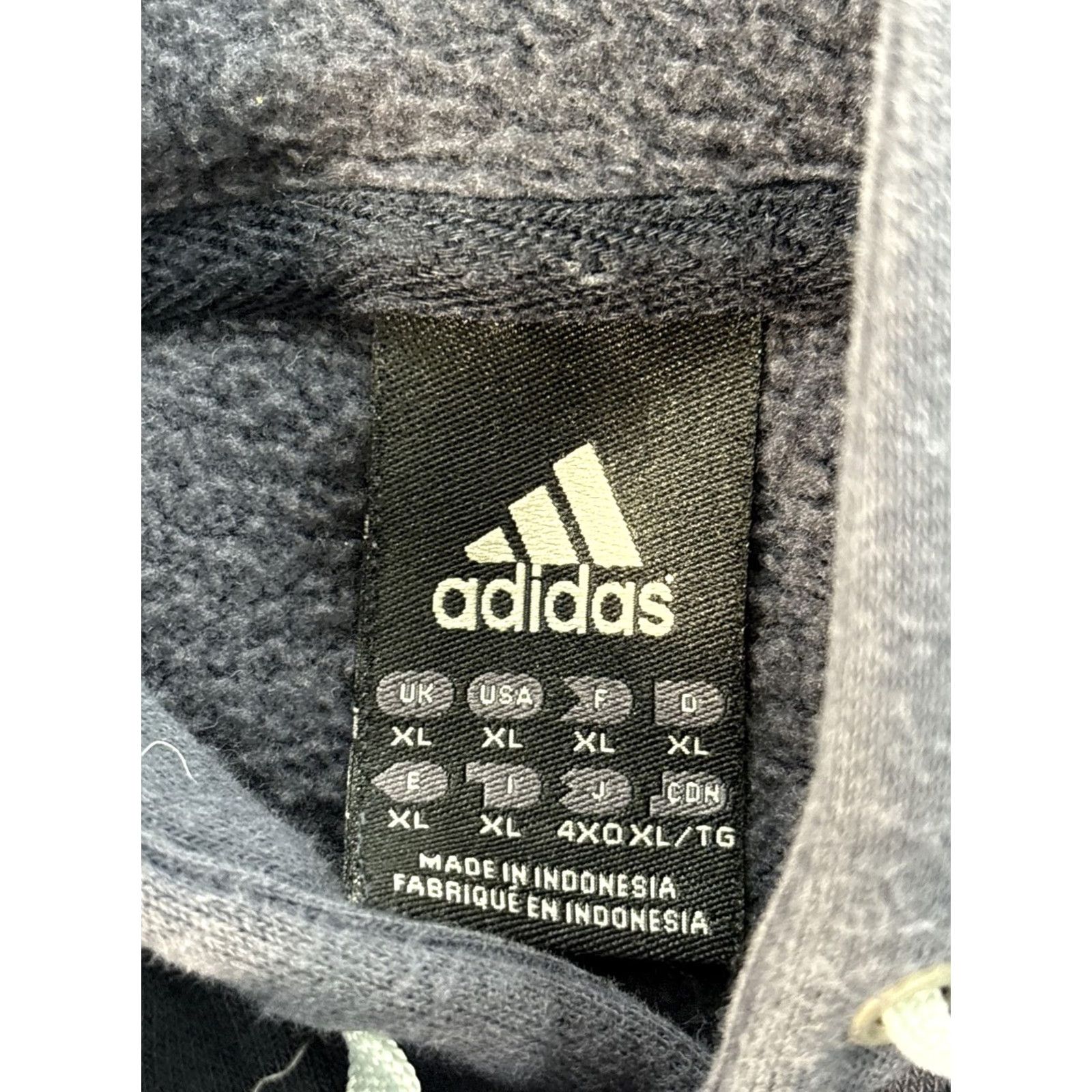 Adidas VINTAGE Adidas Hoodie Mens XL Black Striped Drawstring Pullover Y2K Oversized Classic Size US XL / EU 56 / 4 - 4 Thumbnail