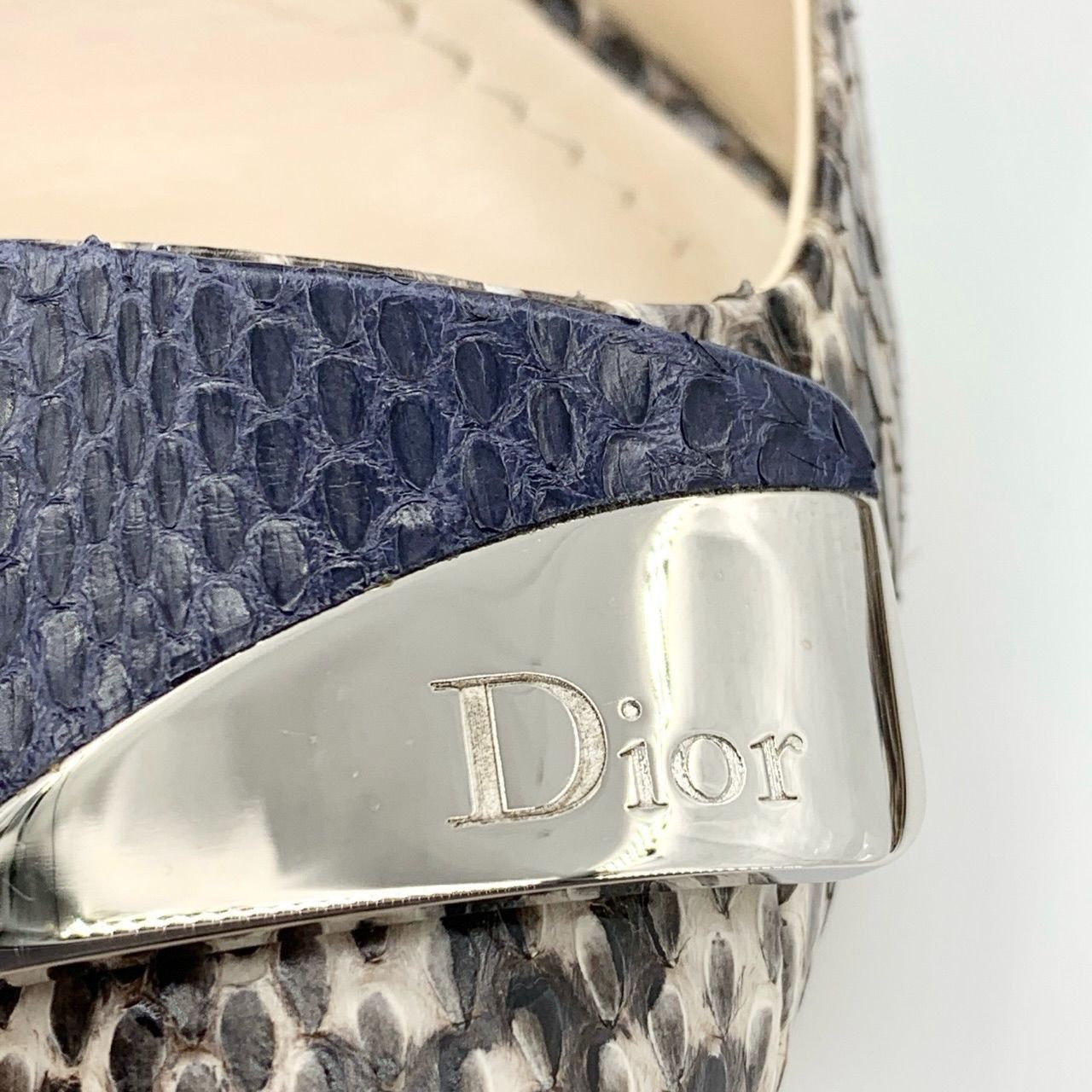 Dior Christian Dior Snake Print Pointed Toe Pumps With Silver & N Size US 6 / IT 36 - 7 Thumbnail