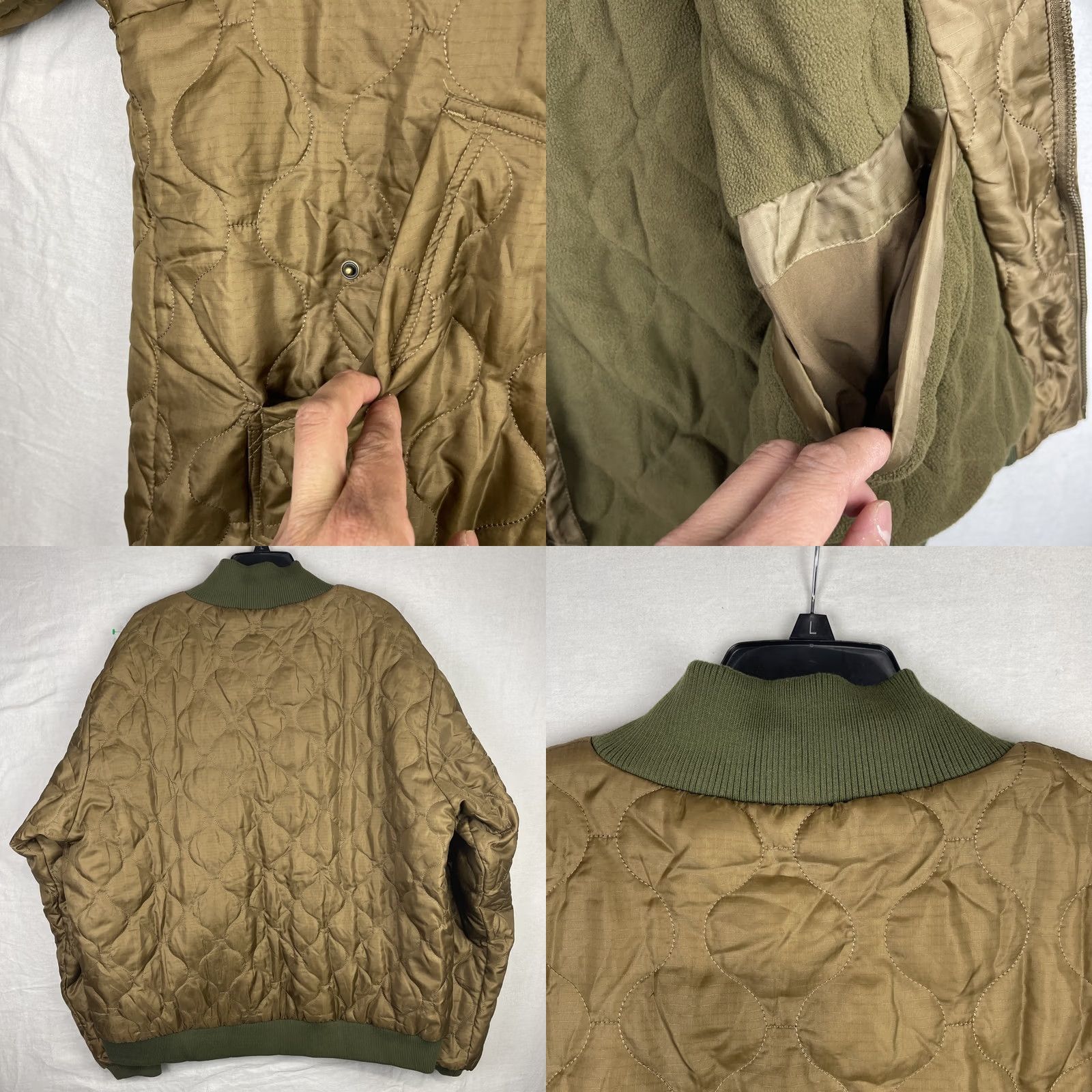 Vintage Zero Foxtrot Jacket Mens 3XL Green Quilted Bomber Fleece Lined Woobie Tanker Jacket Size US XXL / EU 58 / 5 - 9 Thumbnail
