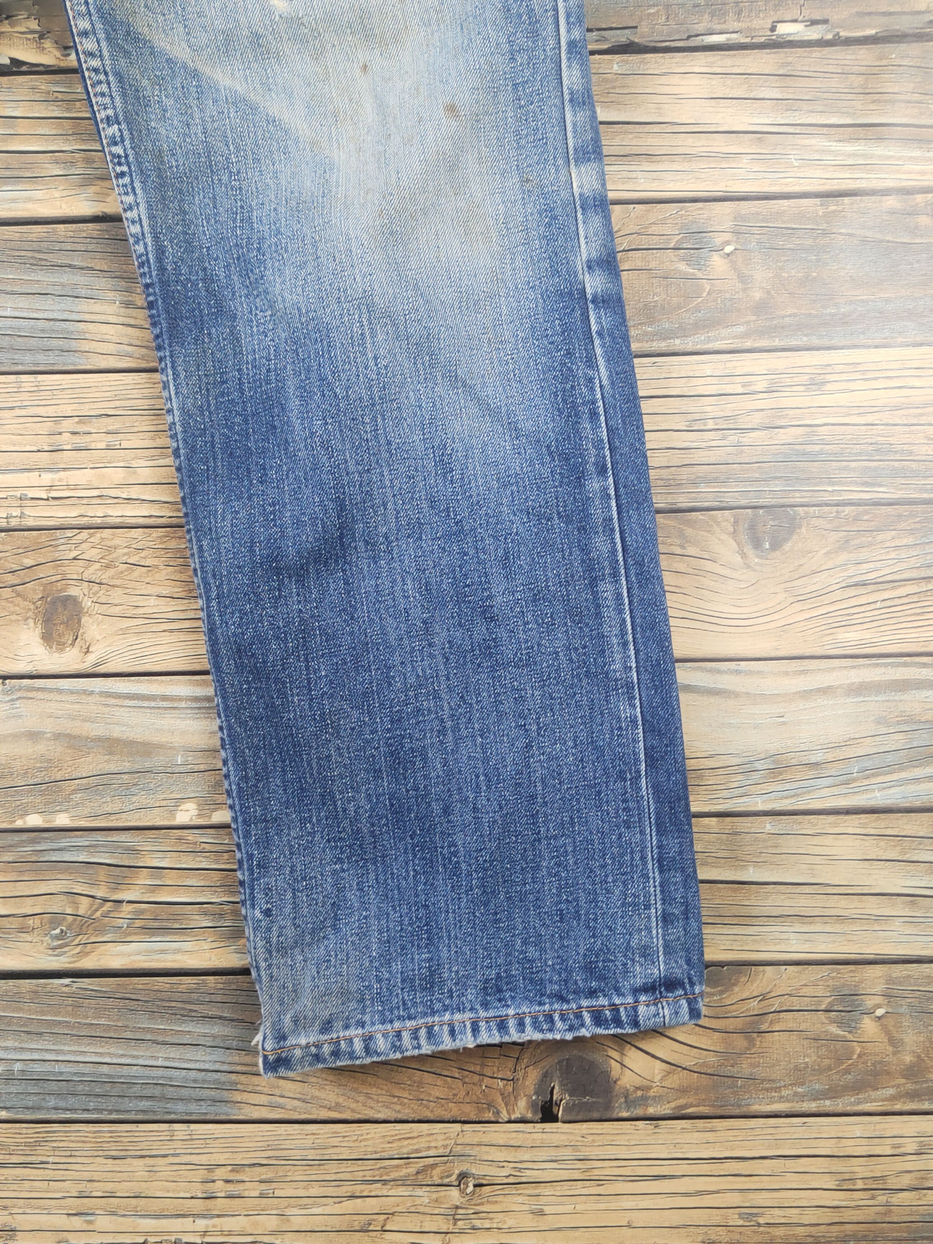 Levi's DL 503 Levi's Blue Distressed Ripped Denim Jeans #1639 Size US 30 / EU 46 - 6 Thumbnail