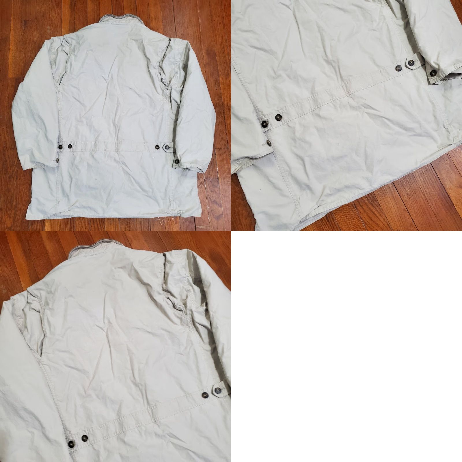 Vintage LL Bean Coat Mens XL Beige Canvas Field Jacket Leather Collar Lined Workwear Size US XL / EU 56 / 4 - 9 Thumbnail
