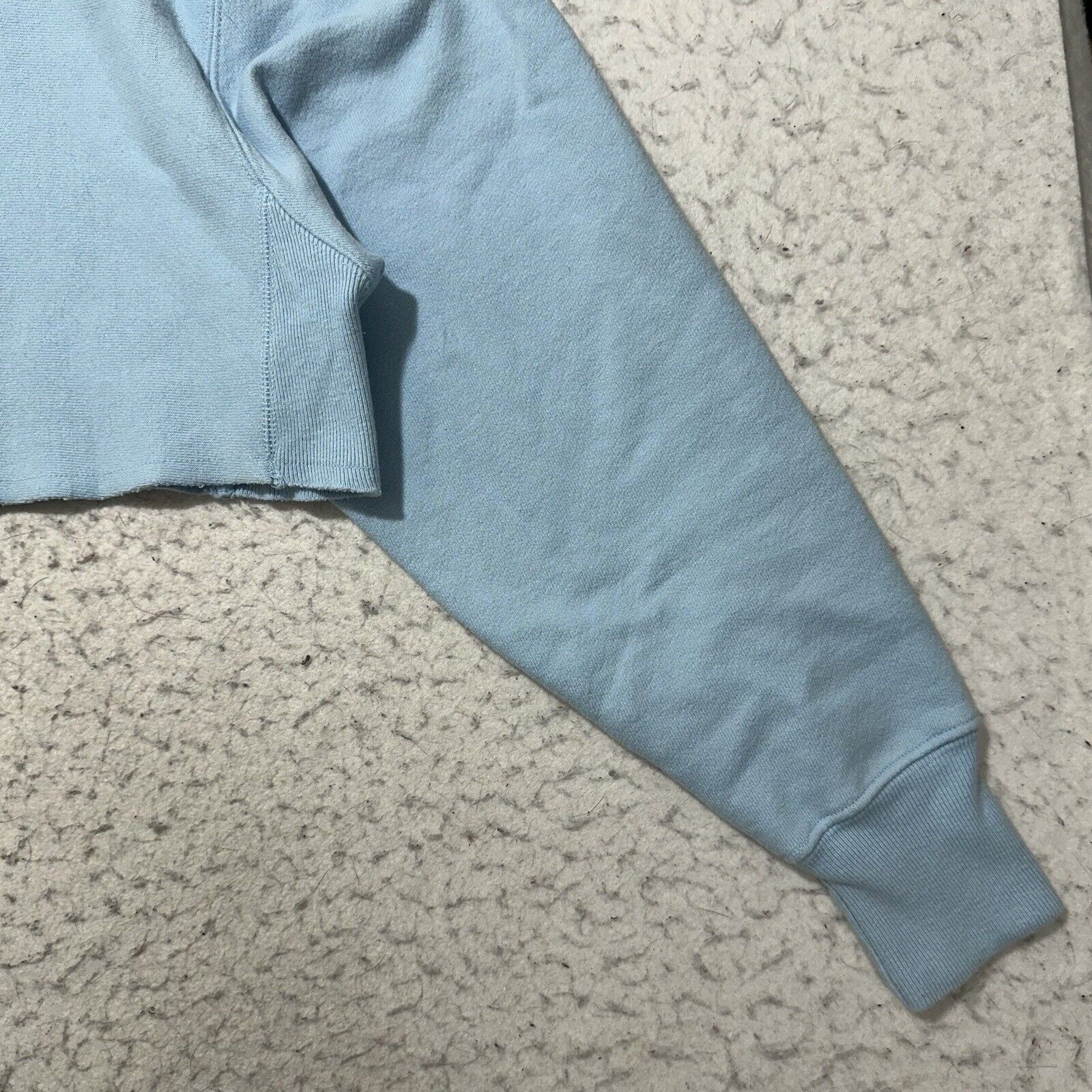 Champion Champion Reverse Weave XS Cropped Hoodie Blue Sweatshirt Size XS / US 0-2 / IT 36-38 - 7 Thumbnail