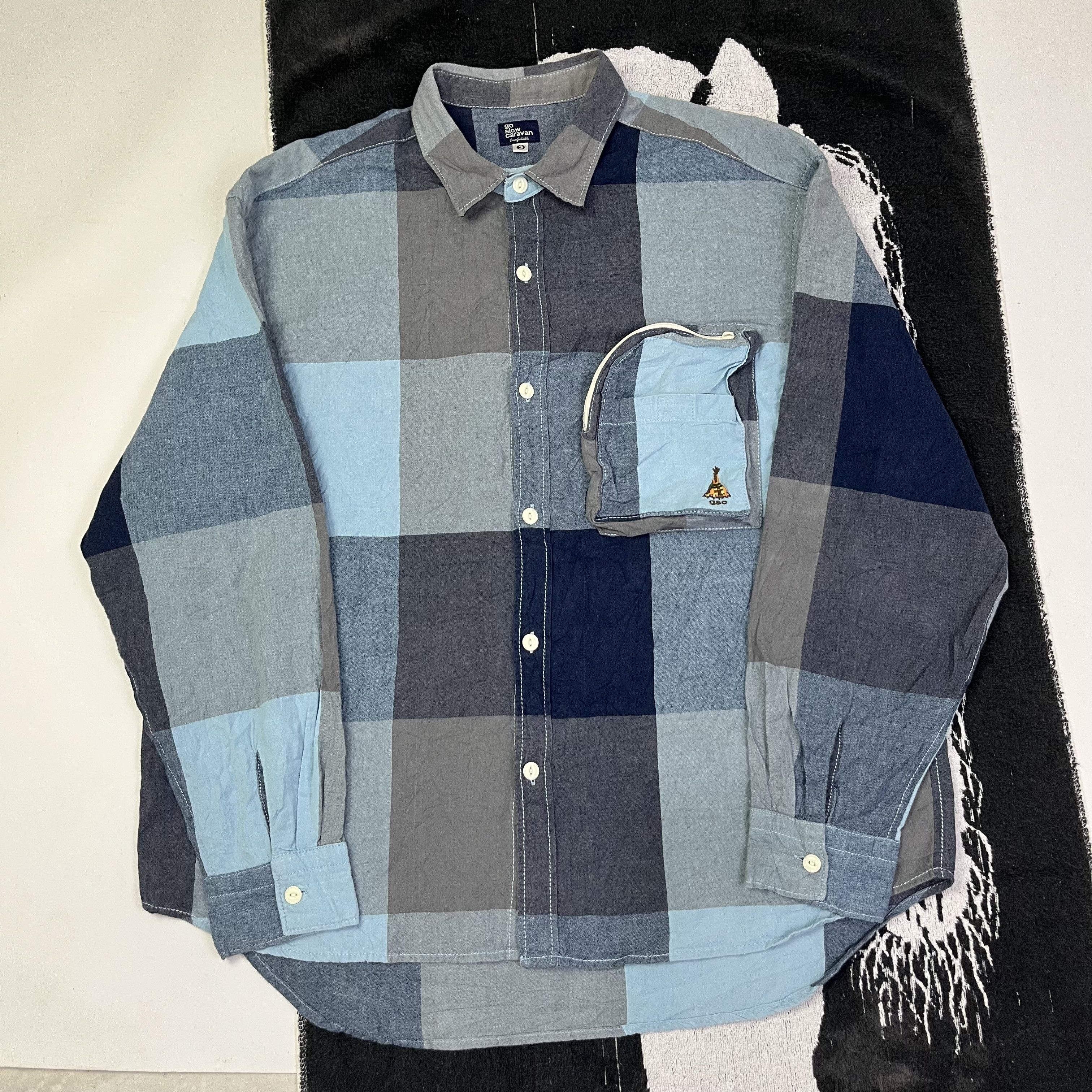 Japanese Brand Go slow caravan big pocket long sleeve button ups shirt Size US L / EU 52-54 / 3 - 2 Thumbnail
